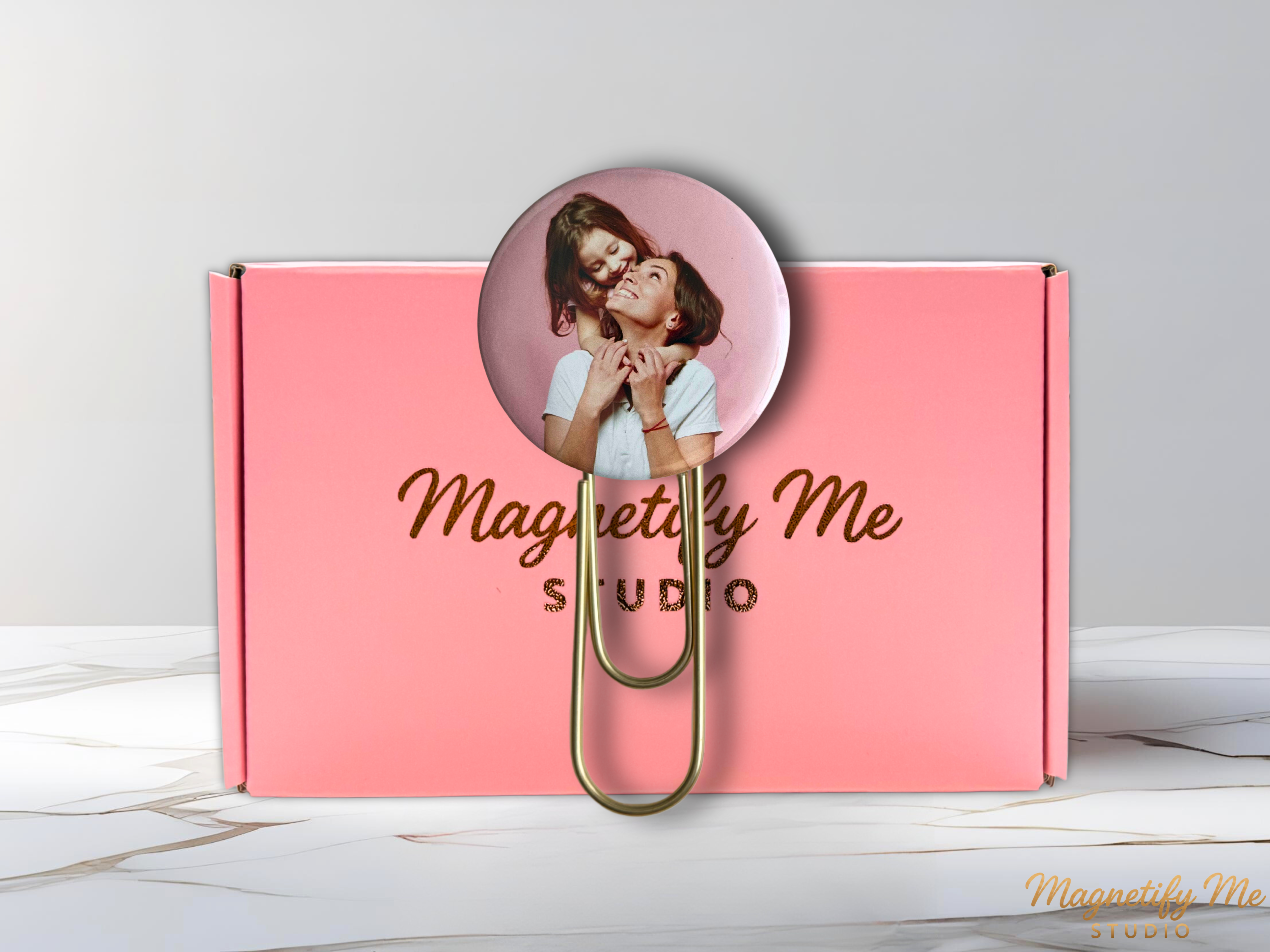 Custom Photo Bookmark Pink Gift Box Set