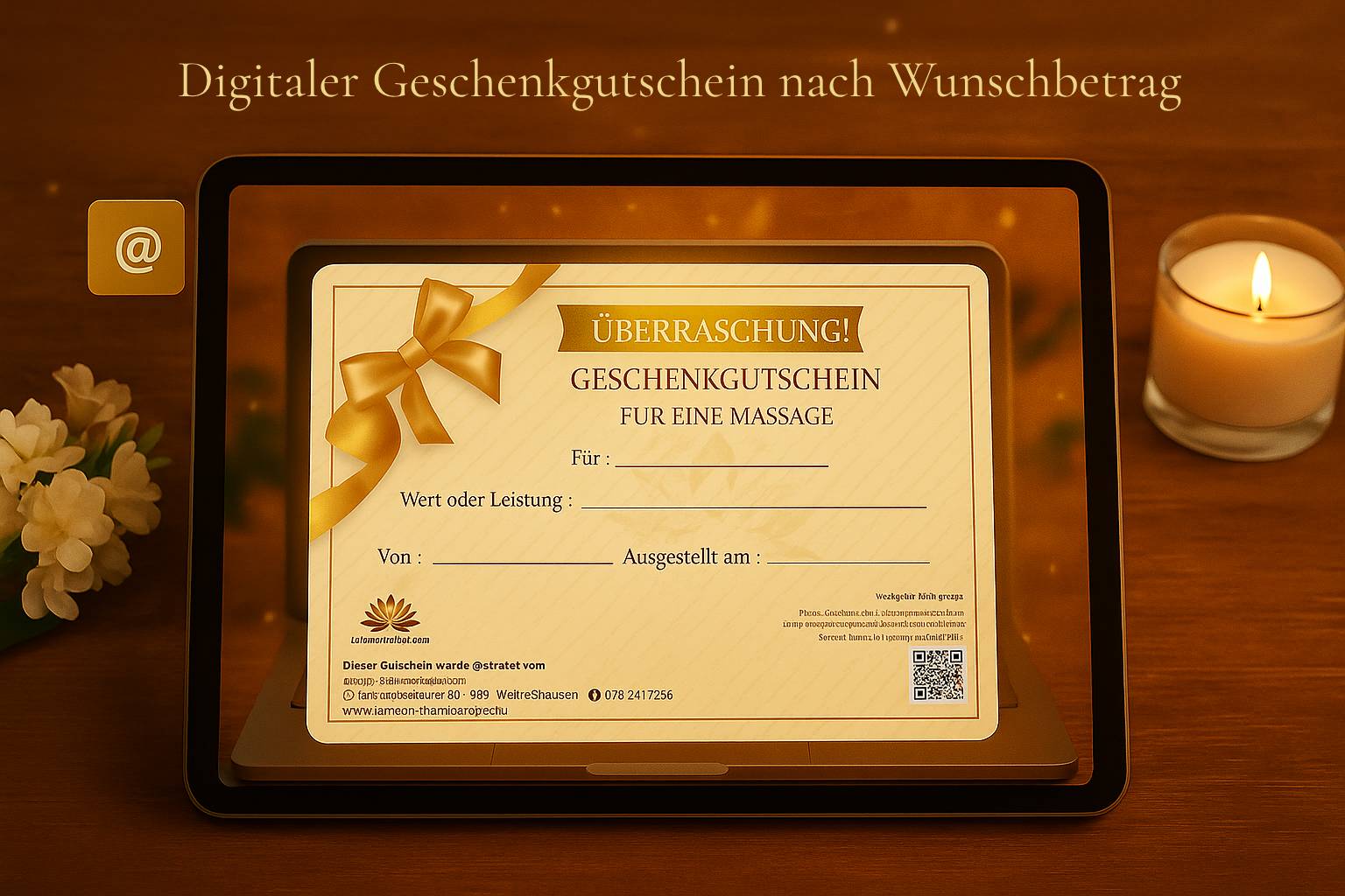 🎁 Digitaler Geschenkgutschein nach Wunschbetrag