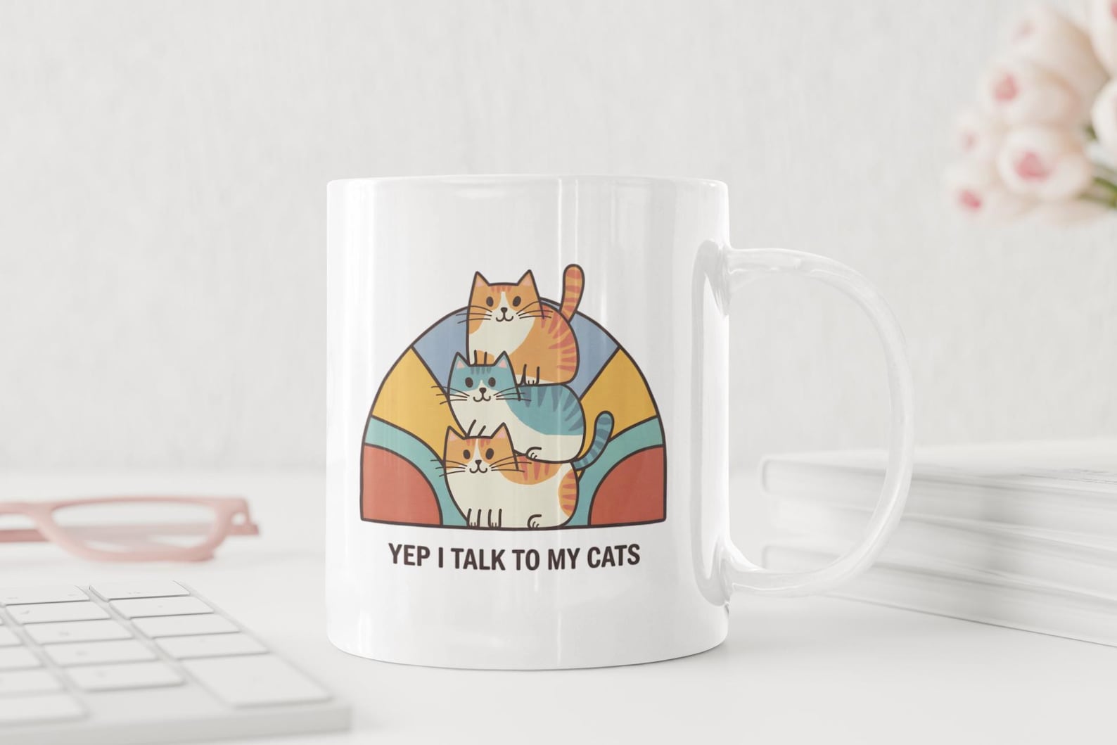 Yes I Talk To My Cats Mug Funny Cat Mug Cat Humor Cat Lover Coffee Lover Cat Mom Nurse Catful Giftful Gift Idea Housewarming Gift Disney Mug