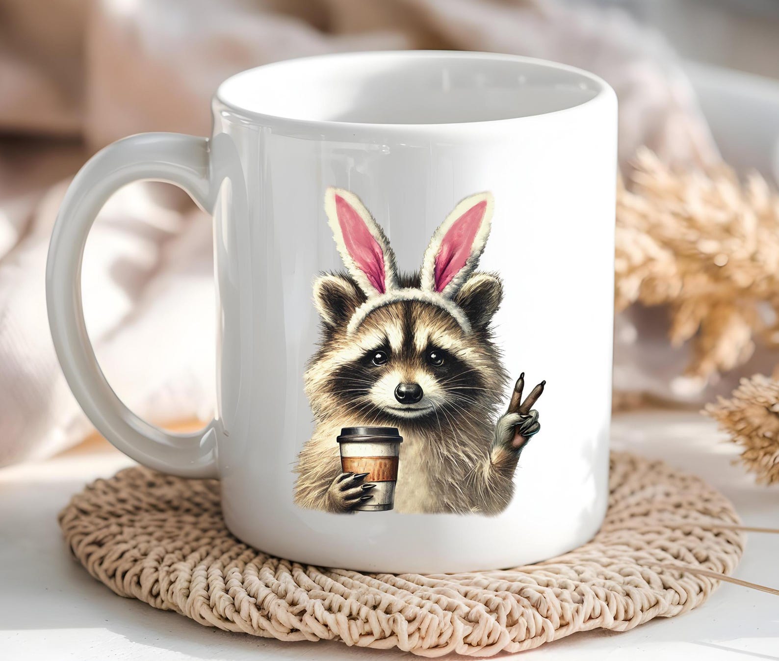 Raccoon Mug Animals Coffee Mug Funny Animal Mug Raccoon Meme Mug Gift Idea Coffee Lover Disney Mug Book Lover Gift Vintage Strawberry Jam