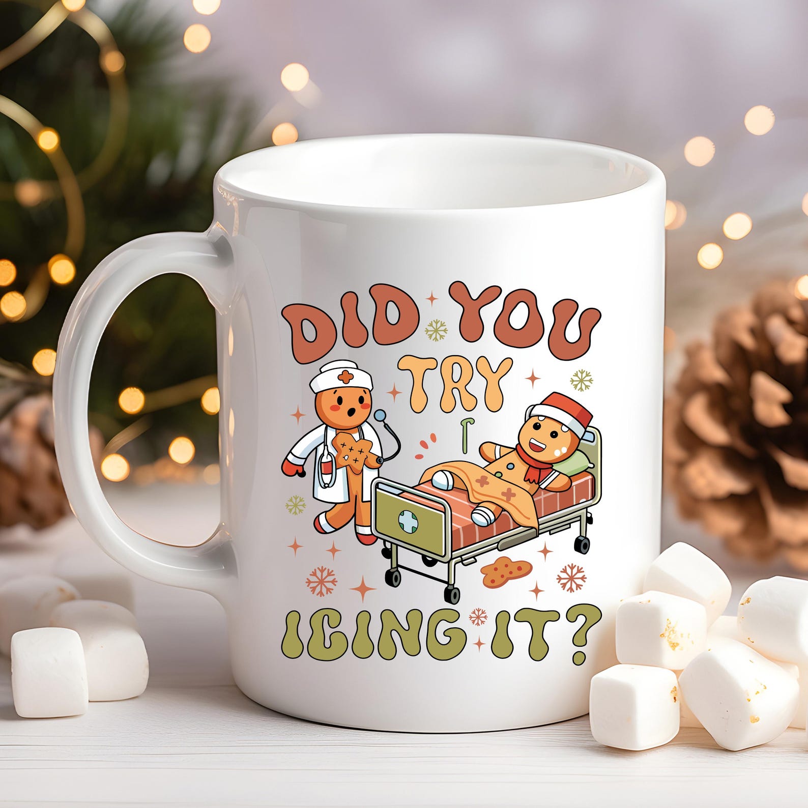 Nurse Christmas Mug , Did You Try Icing it , Christmas Nurse Mug Cute Nurse Mug, Mug Nurse, Nurse Christmas Gift