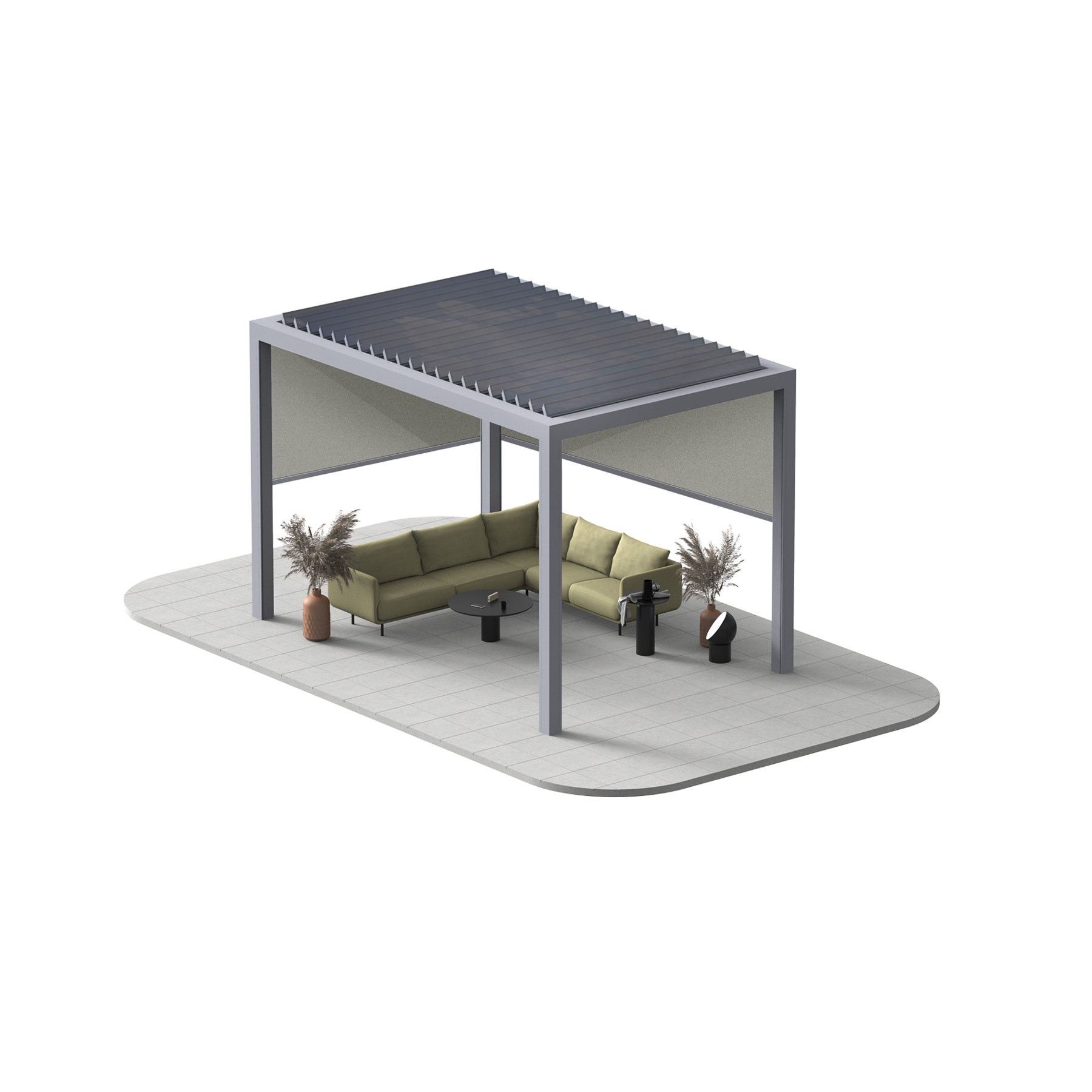Glass Pergola - 10MM Toughened Glass, Size: 10'X10'