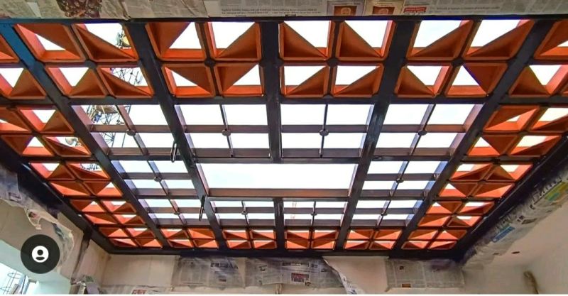 Glass Pergola with Terracotta Jalli - 10'X10'