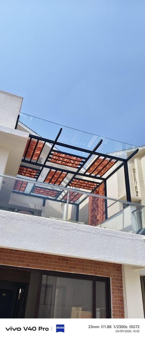 Glass Pergola with Terracotta Jalli - 10'X10'