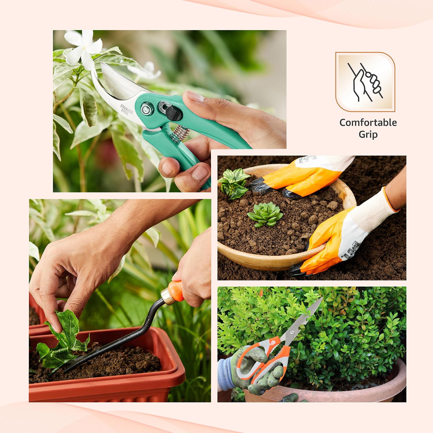 Paggu Brand - Solimo 8-Piece Gardening Tool Kit