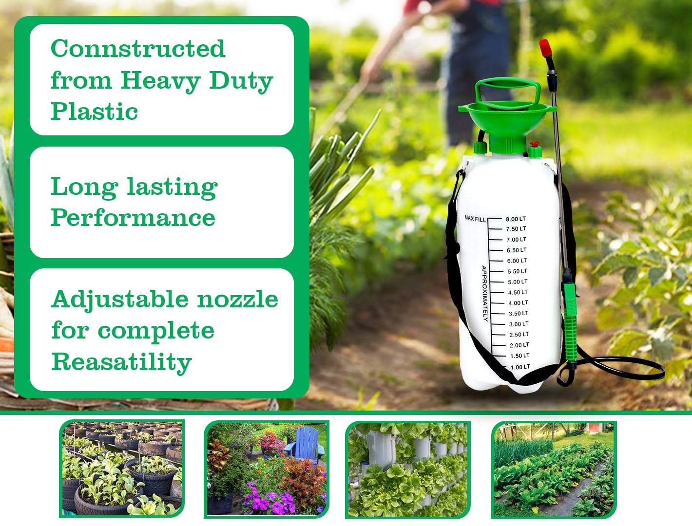 PAGGU Garden Sprayer – 8 Liter