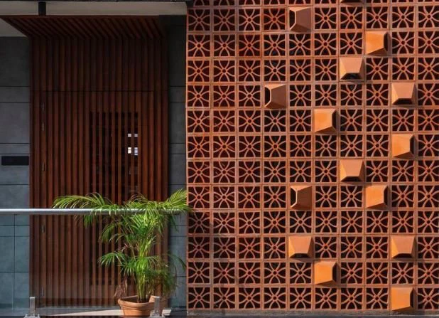Terracotta Jalli Wall Privacy