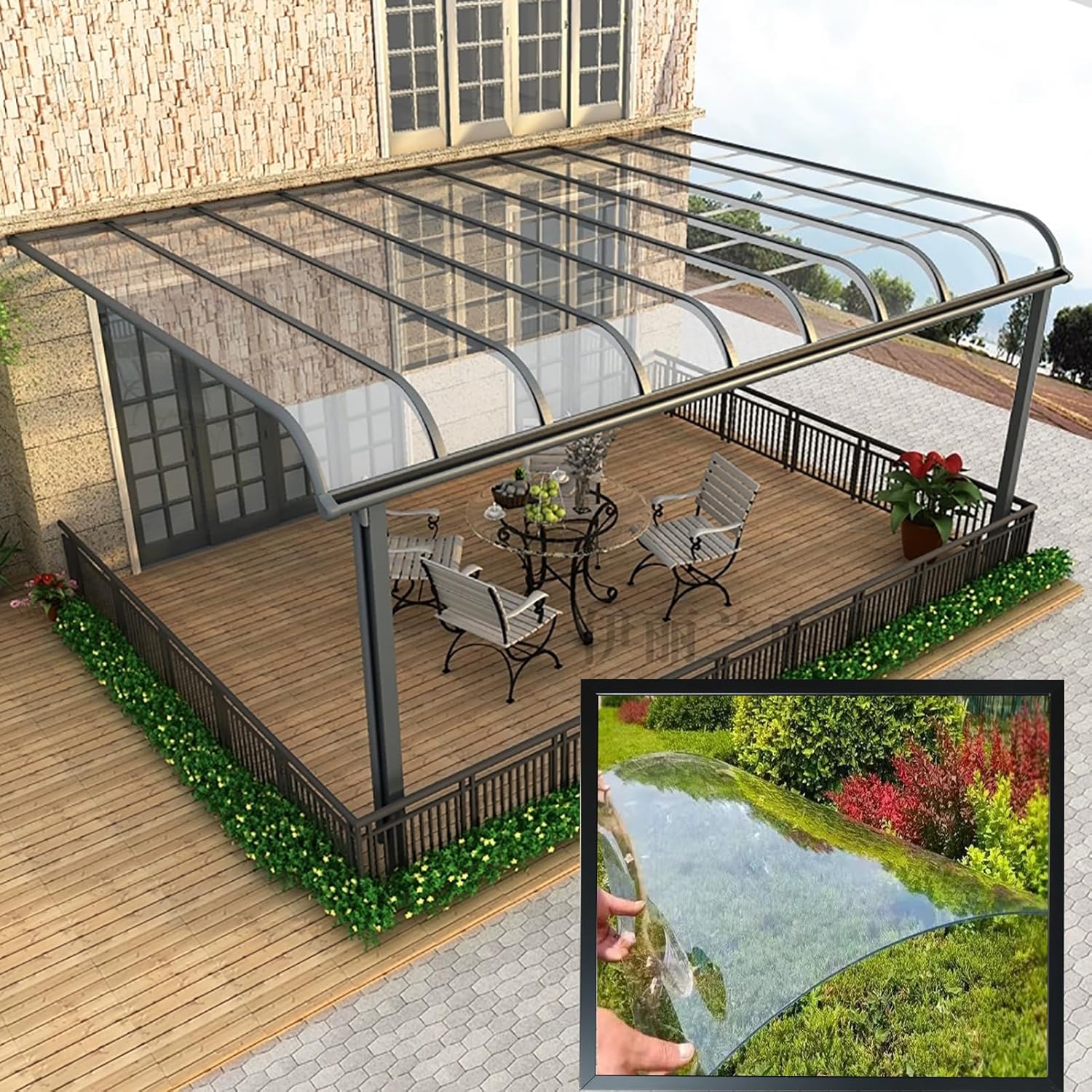 Modern Clear Polycarbonate Pergola for Balconies & Terraces