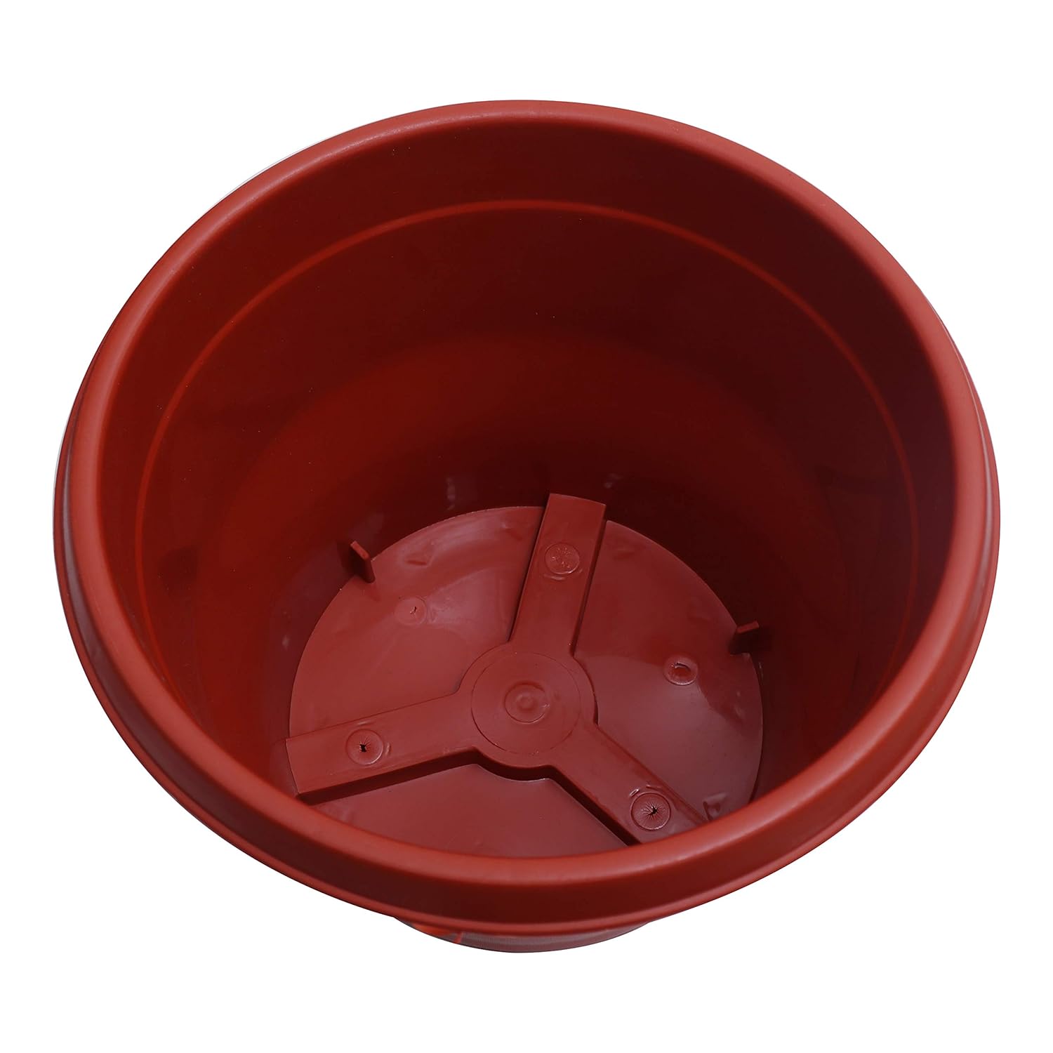Paggu Plastic Flower Pot with Bottom Tray Set