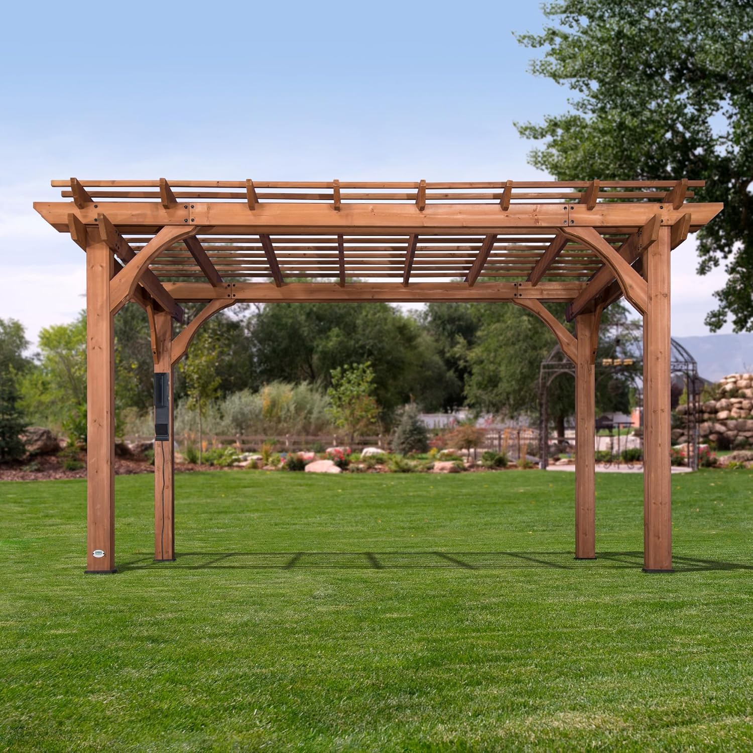 Paggu Wooden Pergola Open Roof, 14'X10'