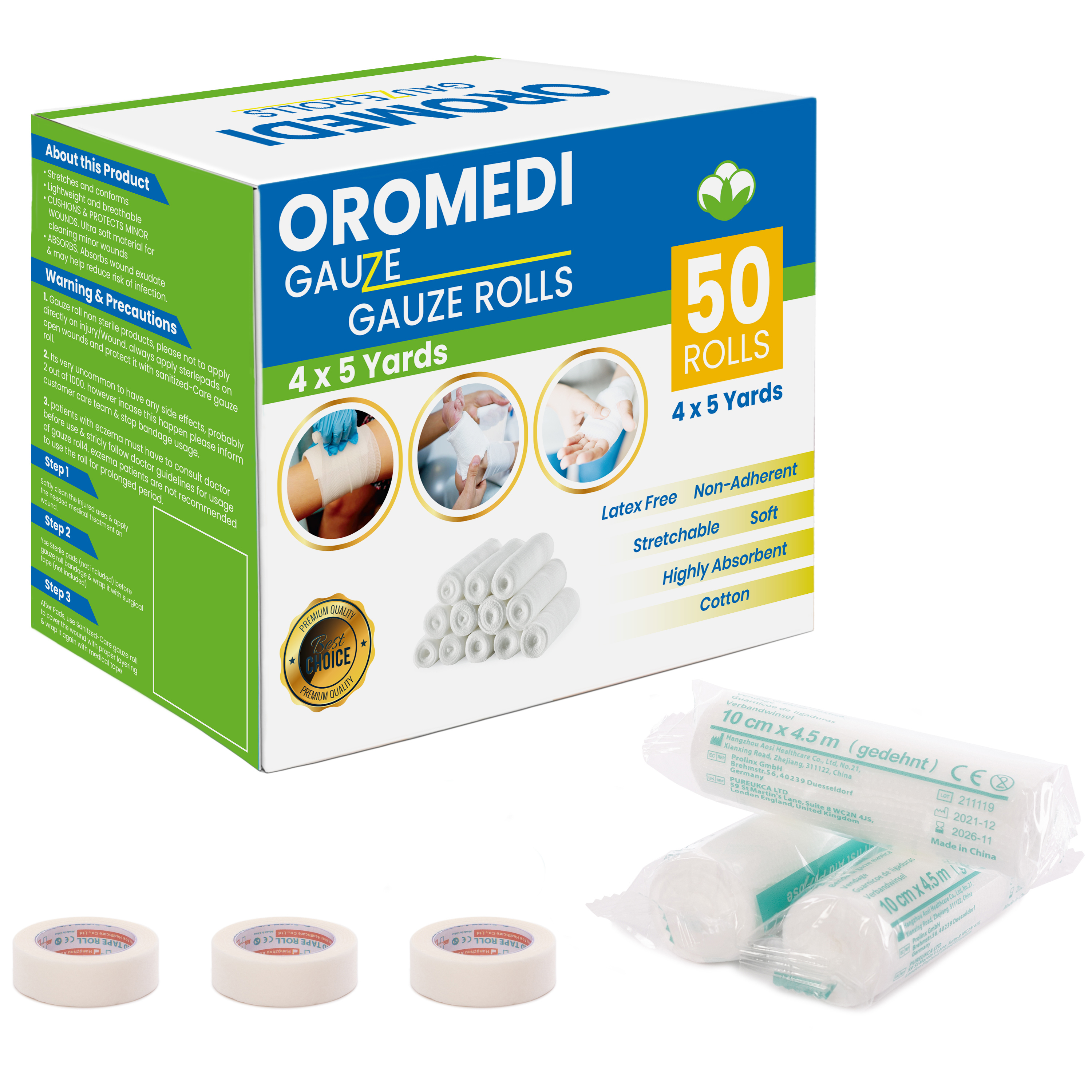 OROMEDI Gauze Rolls