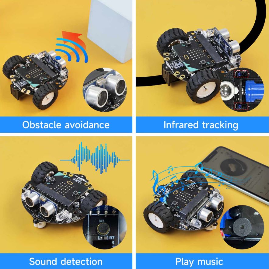 Умна робо-кола 'МИНИ' с Microbit V2/ V2*2