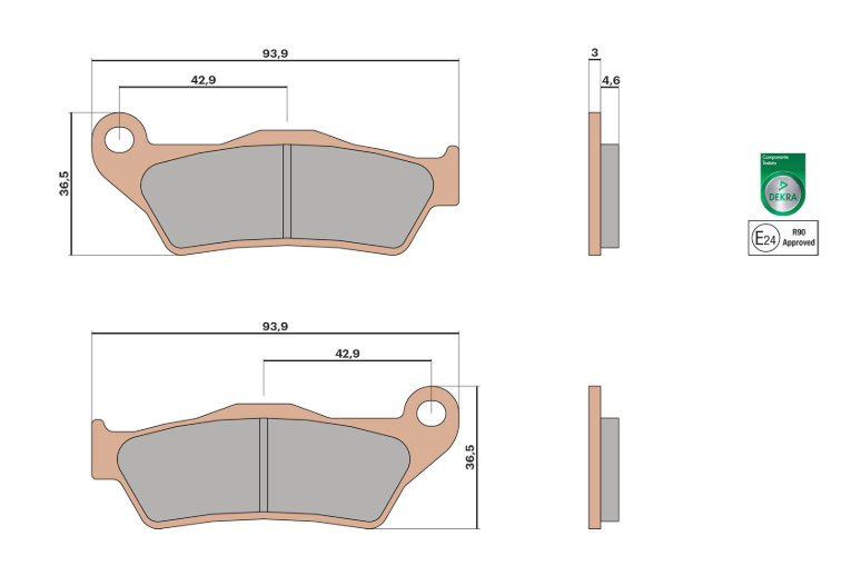 Malossi MHR Synt Brake Pads S60 (Front) - Italjet Dragster 125/200/300 4T