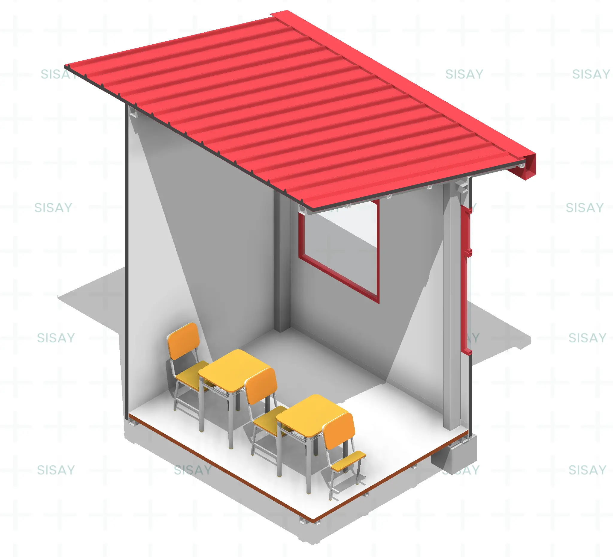 Modelo BIM LOD 300 – Módulo Prefabricado Aula Tipo Sierra 