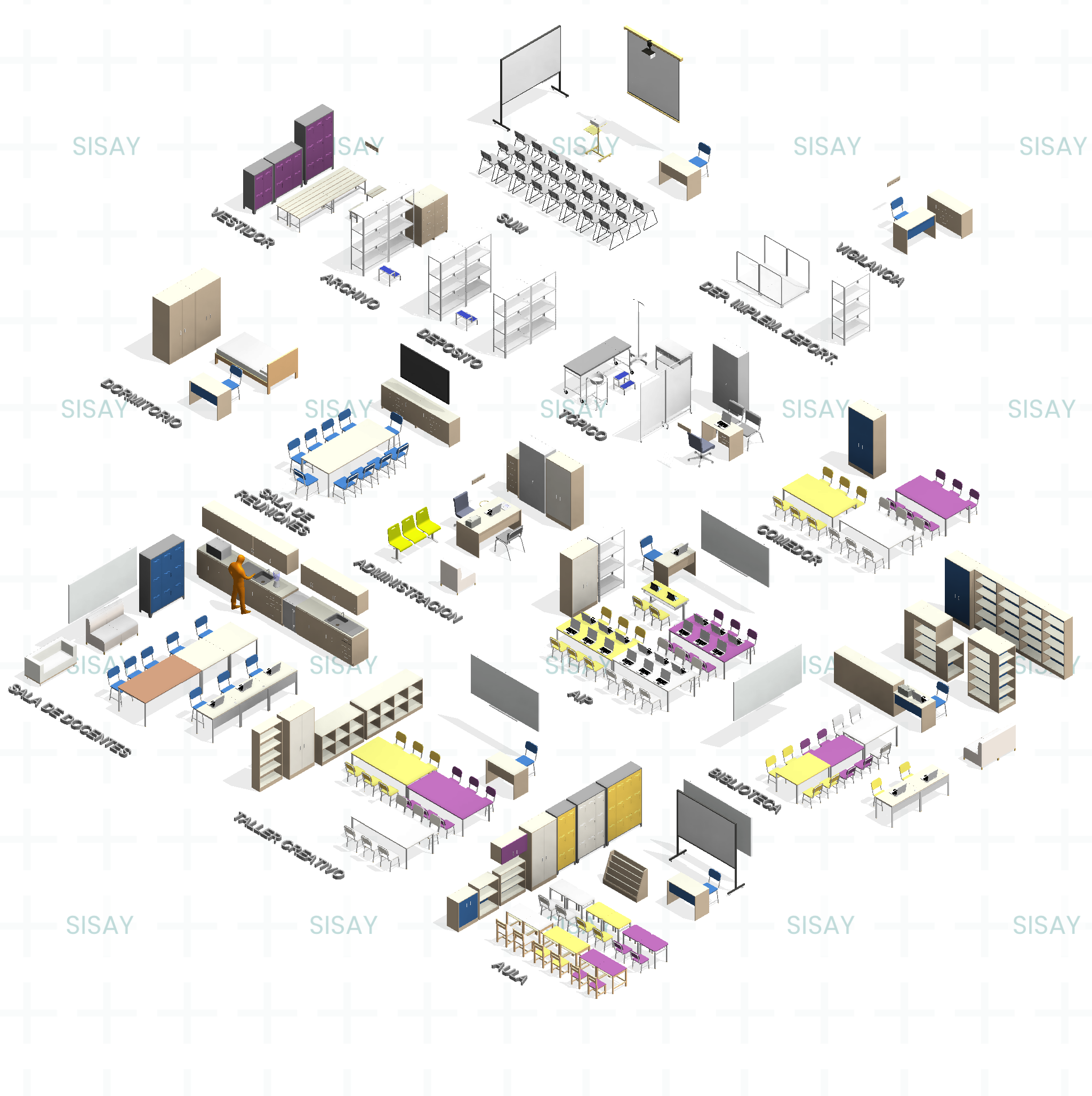 Familias Revit Nivel Primaria – Normas Técnicas 019-2023 y 084-2019 MINEDU