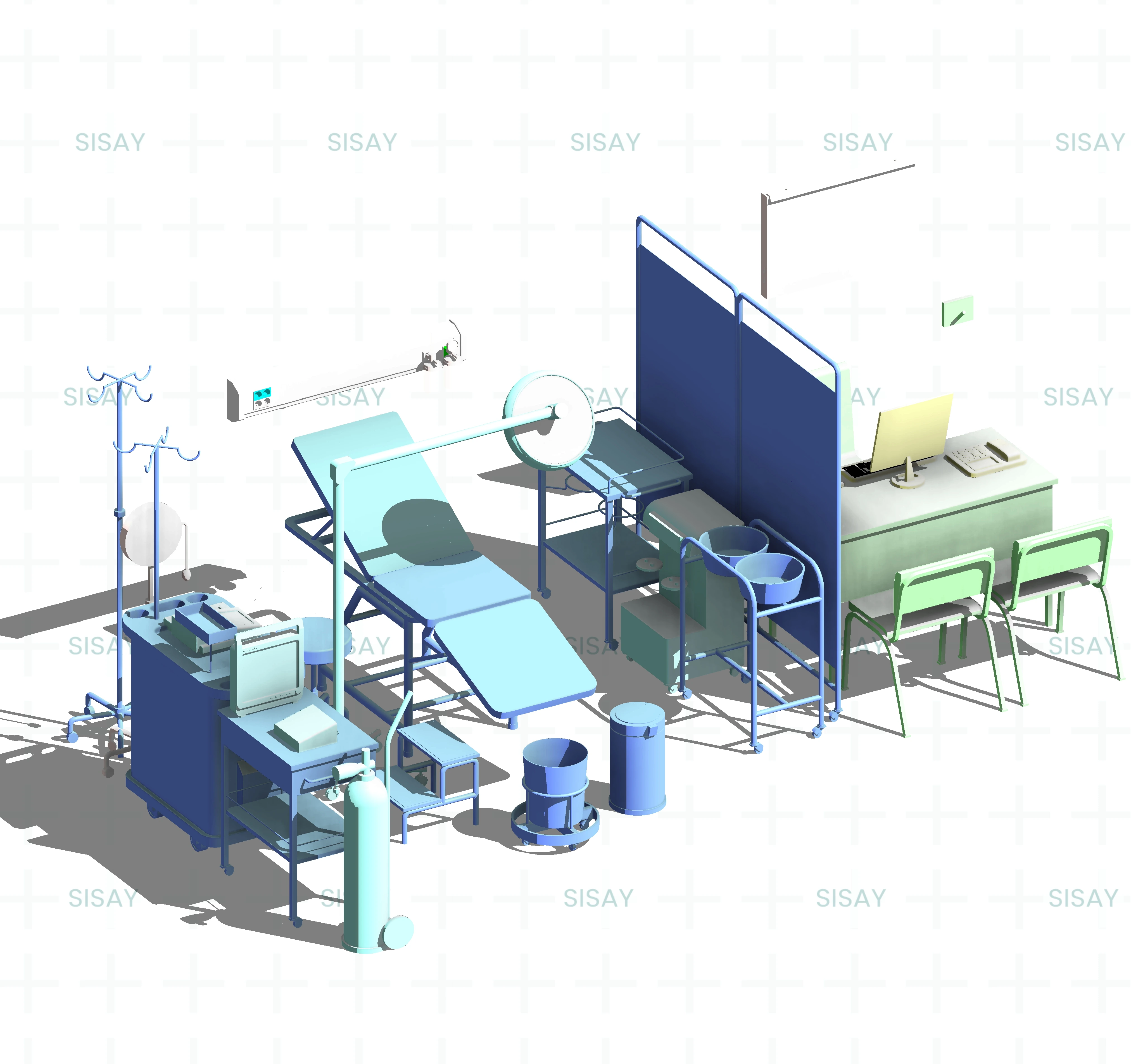 Familias BIM para Centros de Salud – Equipamiento Médico, Mobiliario y Laboratorio