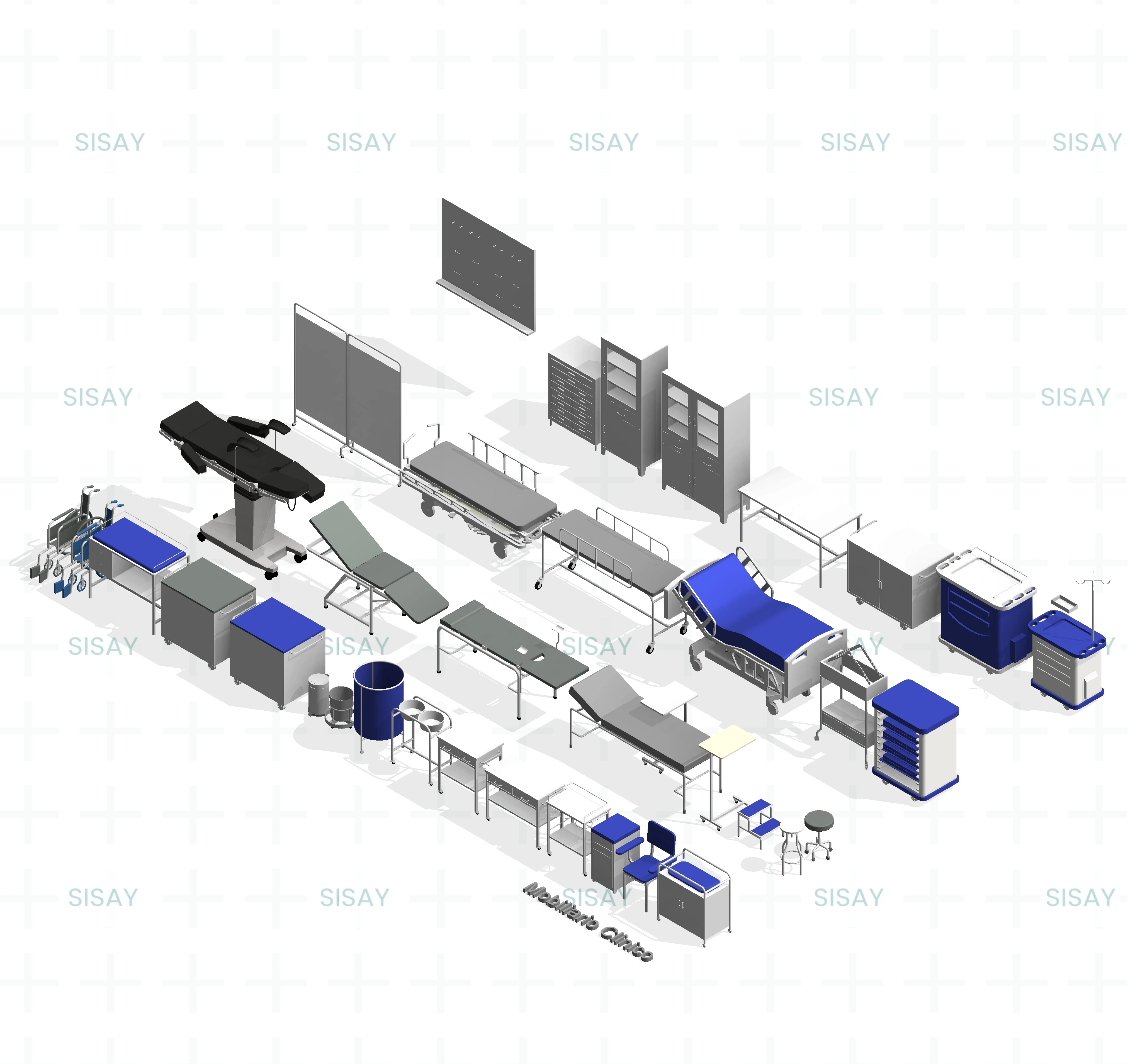 Familias BIM para Centros de Salud – Equipamiento Médico, Mobiliario y Laboratorio