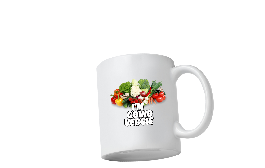 Printed White Veggie Mug