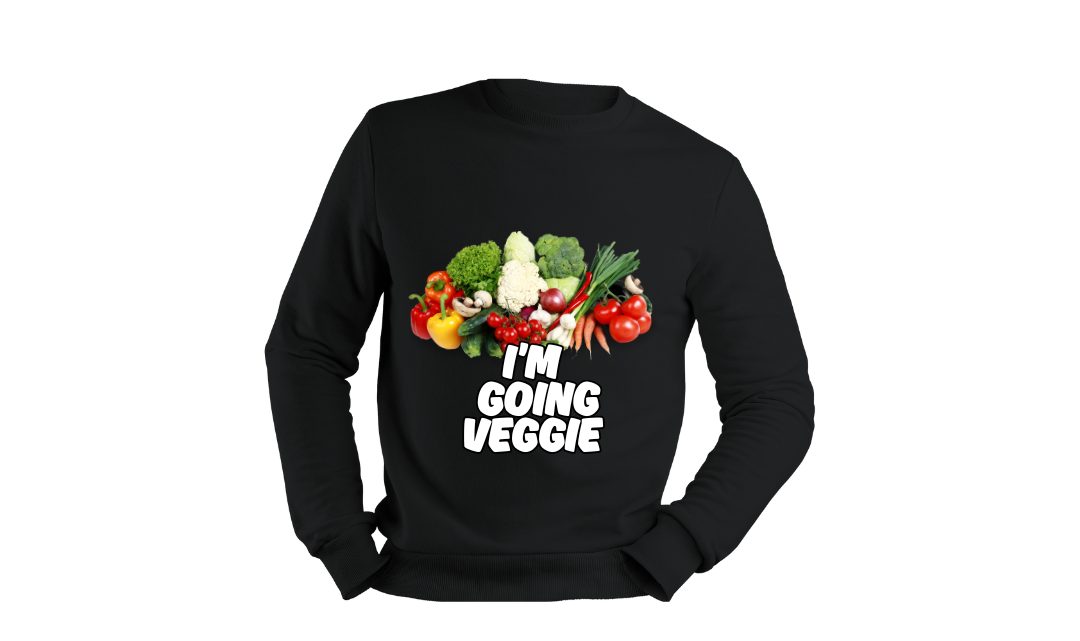 Printed Black Veggie Sweatshirt