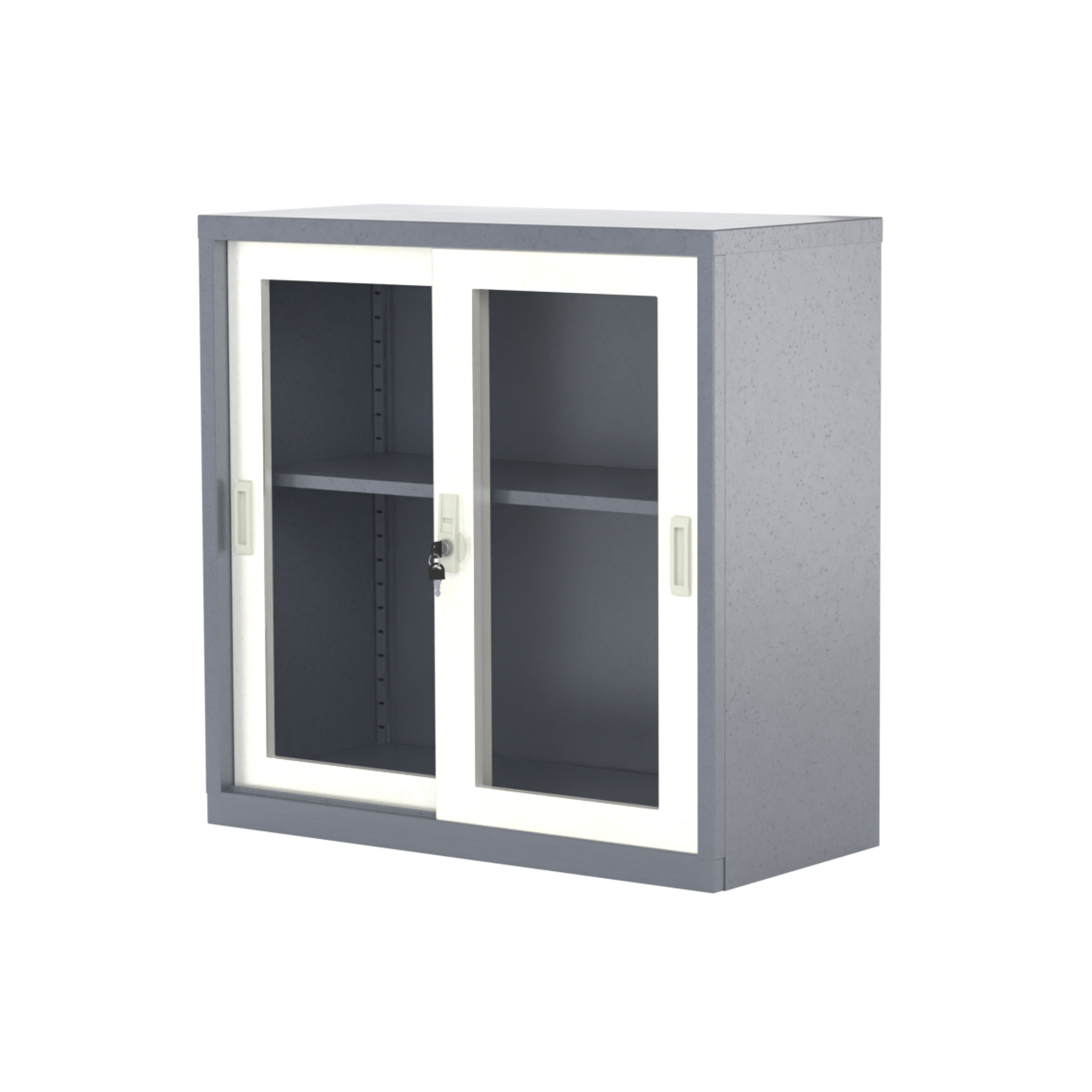 Lemari Arsip Half Sliding Besi / Kaca