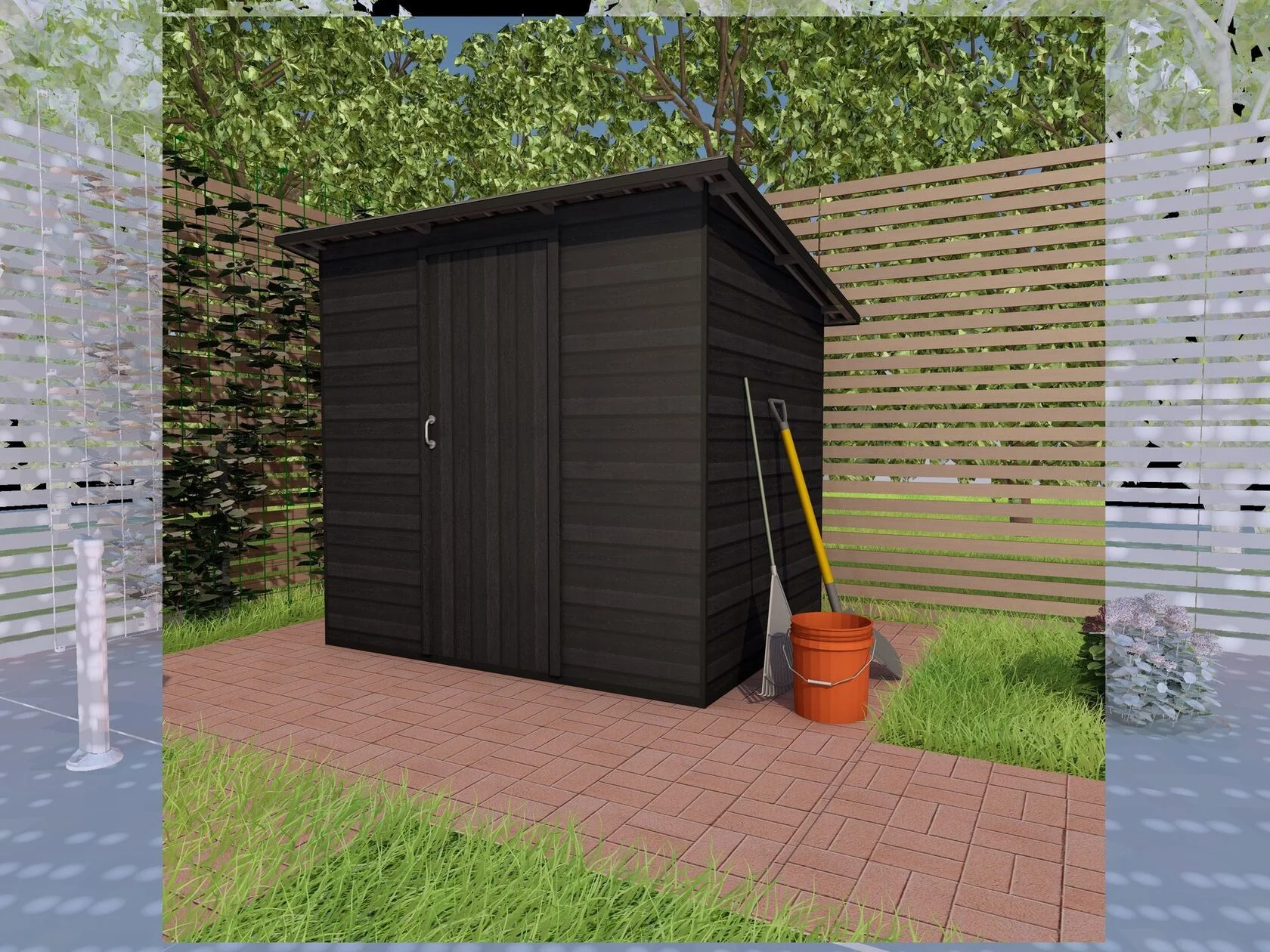 Sandėlis 1,5x2 m (su vienšlaičiu stogu)