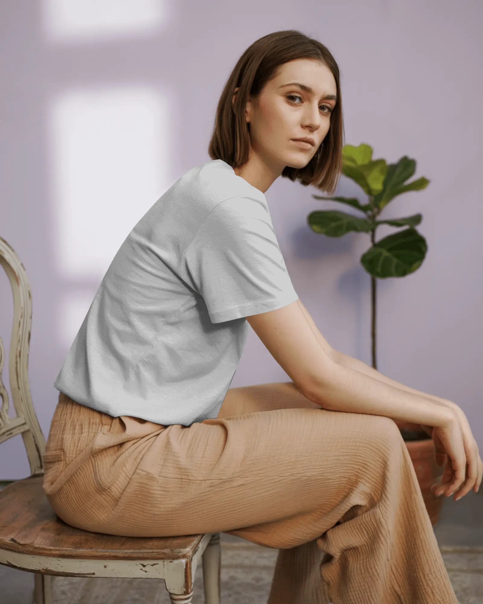 Pure White – 180 GSM Women’s Tee Regular Fit