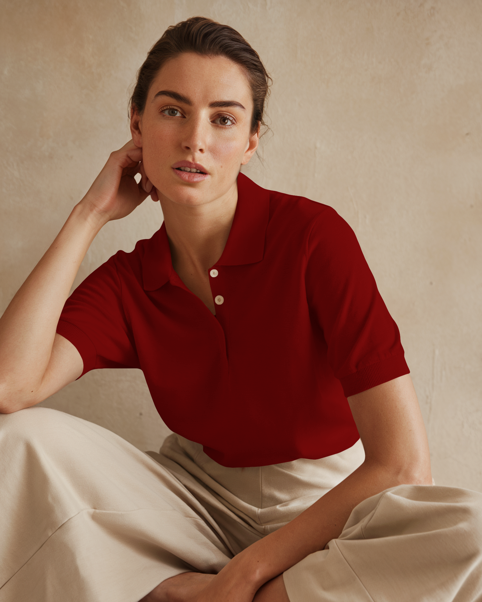 Maroon Grace – 230 GSM Women’s Polo