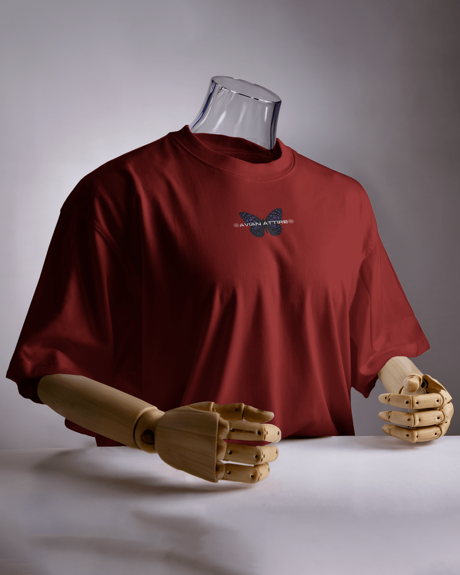 Maroon Mech – Limited 260 GSM Oversized Tee