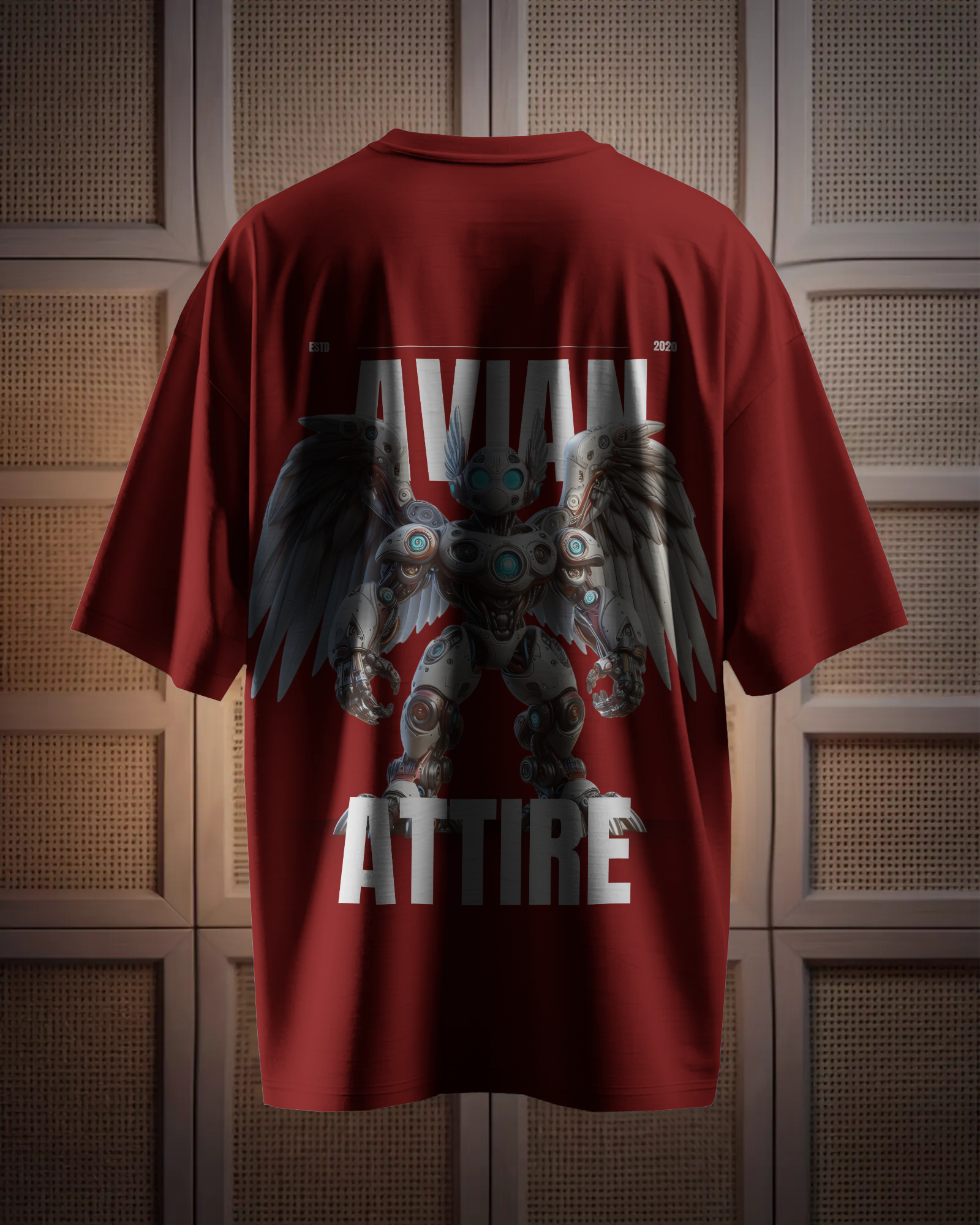 Maroon Mech – Limited 260 GSM Oversized Tee