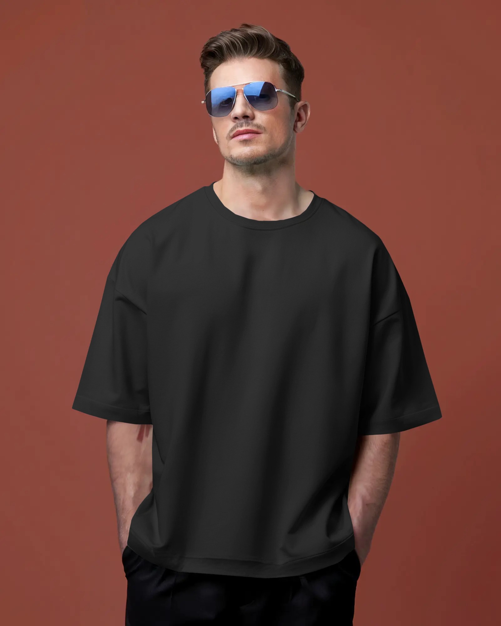 Black Oversized T-Shirt - 200 GSM | Bold & Timeless