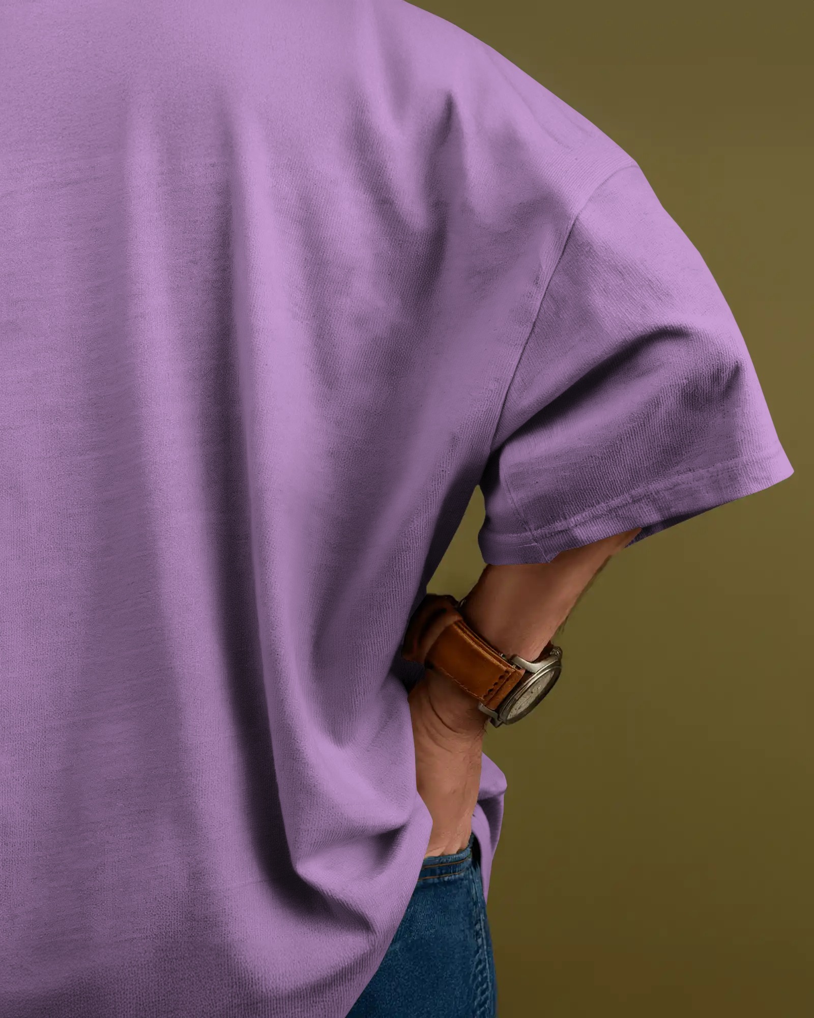 Lavender Oversized Graphic T-Shirt – 230 GSM | Soft Hue, Bold Statement