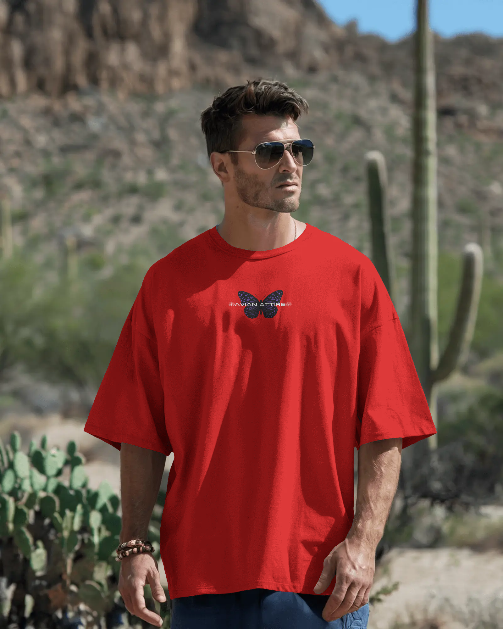 Red Oversized Graphic T-Shirt – 230 GSM | Loud & Limitless