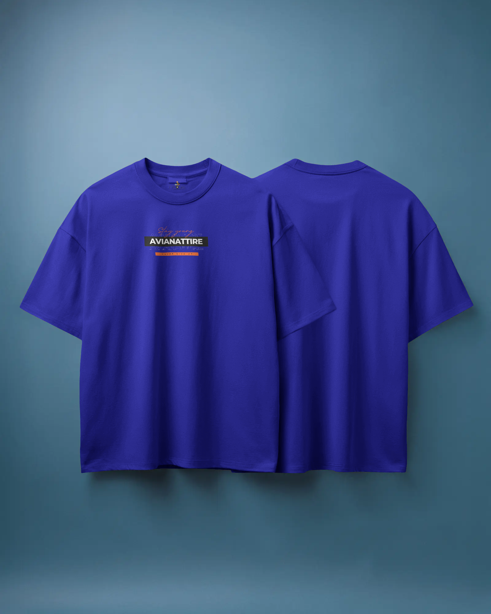 Navy Blue Oversized Graphic T-Shirt – 230 GSM