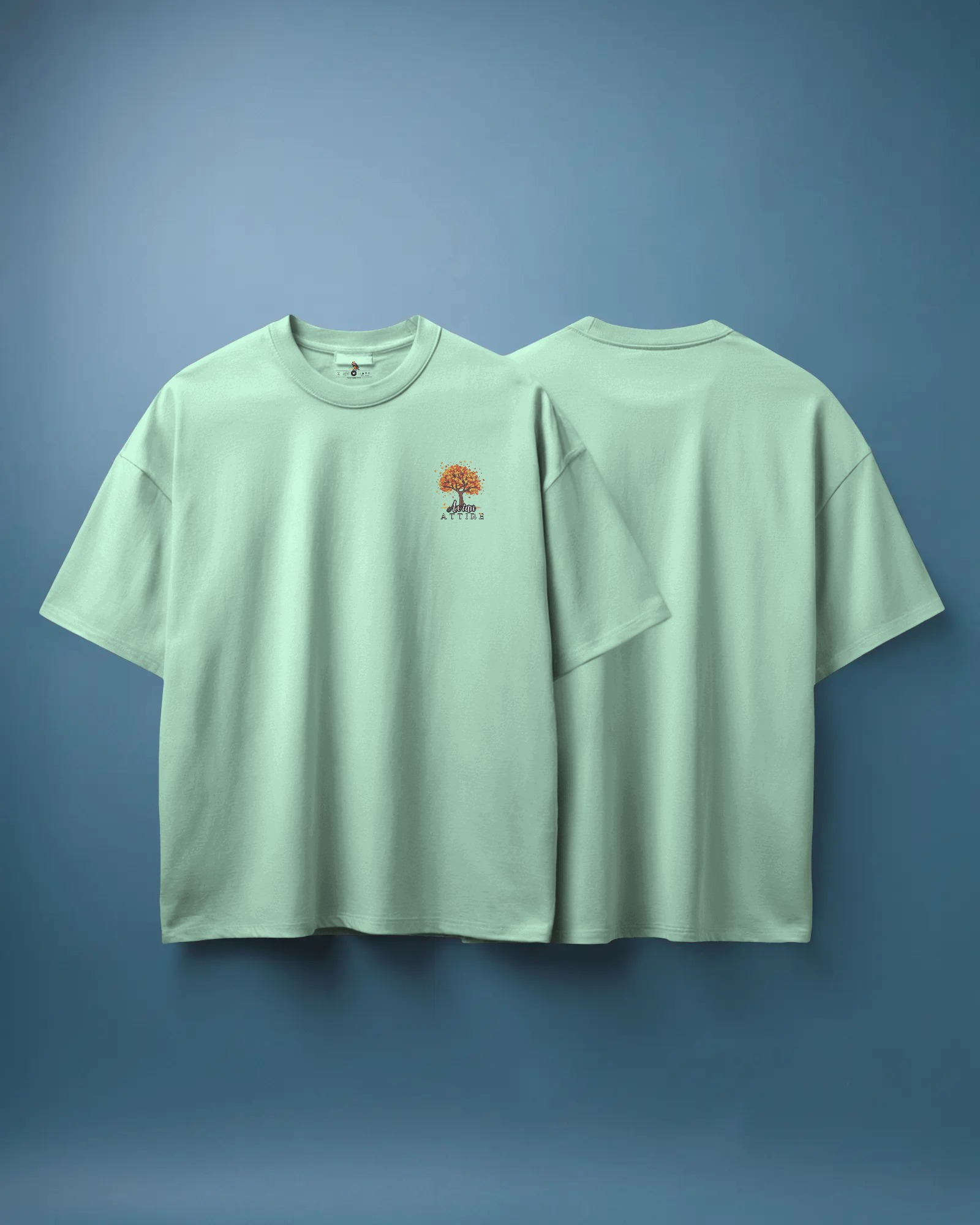 Sage Green Oversized Graphic T-Shirt – 230 GSM