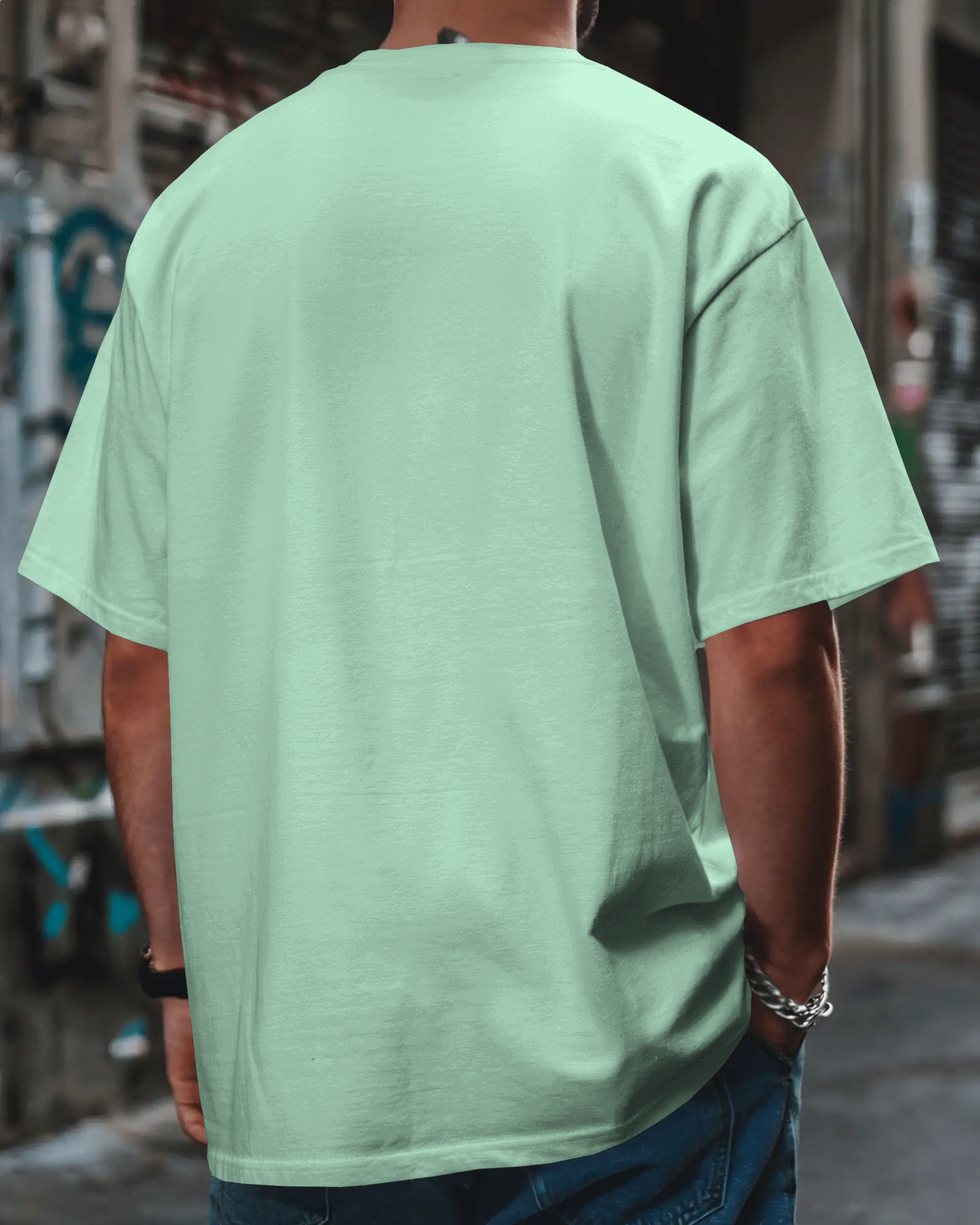 Sage Green Oversized Graphic T-Shirt – 230 GSM