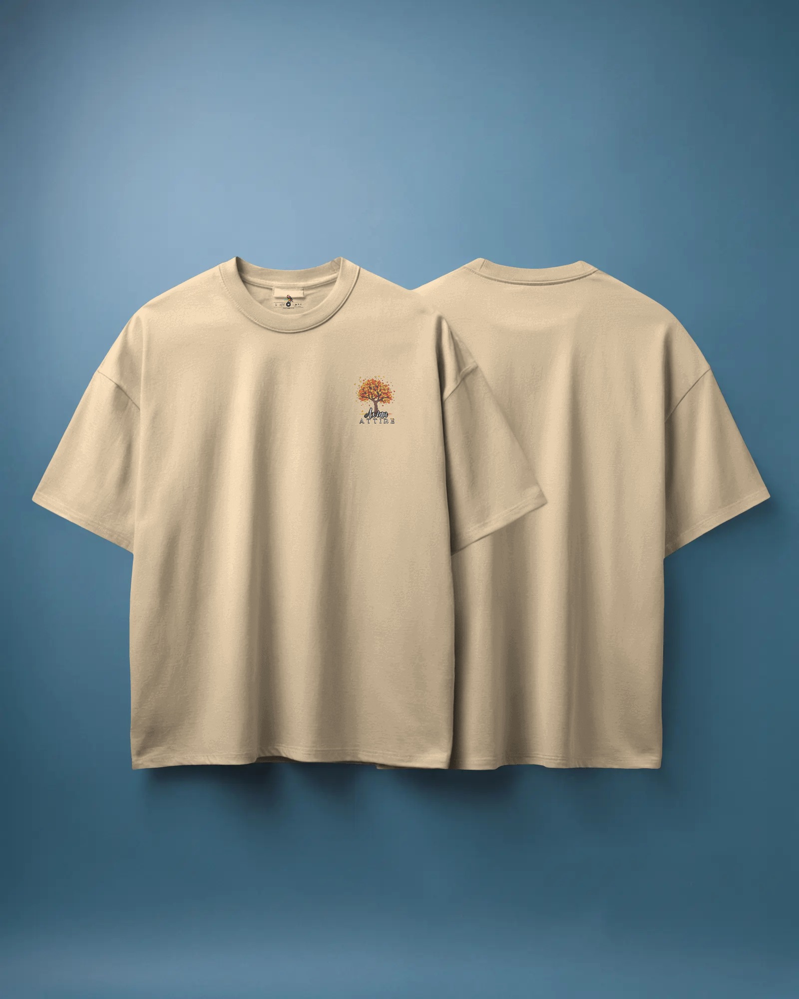 Beige Oversized Graphic T-Shirt – 230 GSM