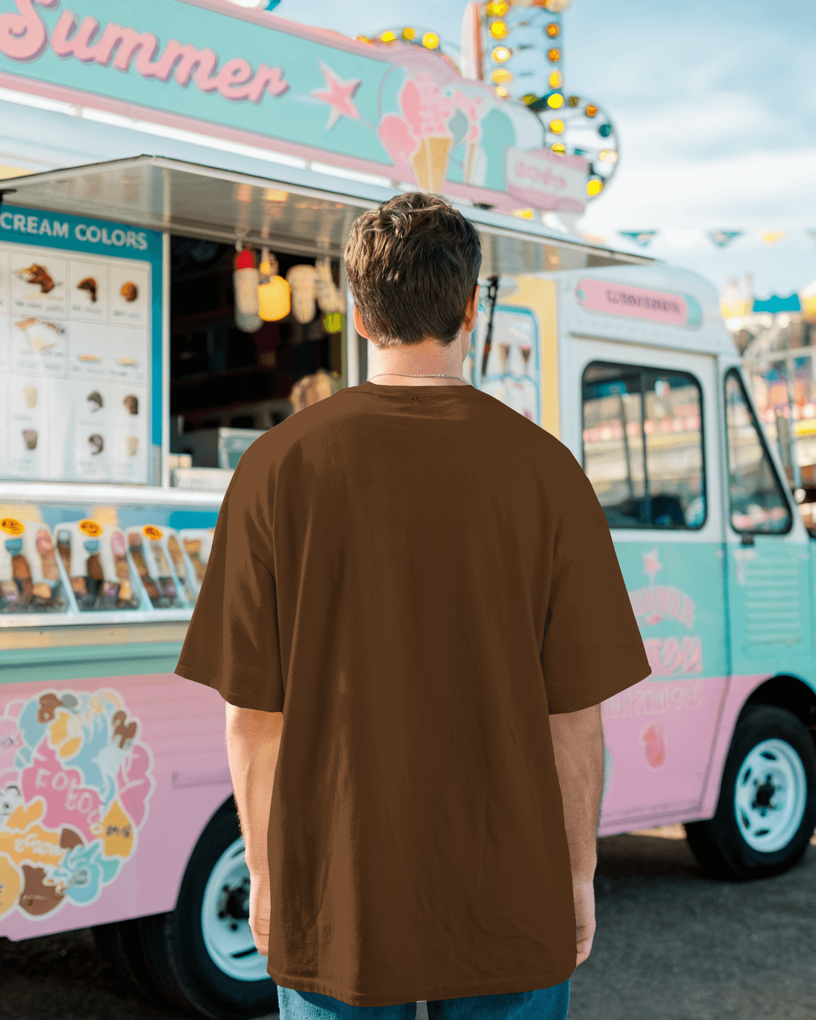 Brown Oversized Graphic T-Shirt – 230 GSM