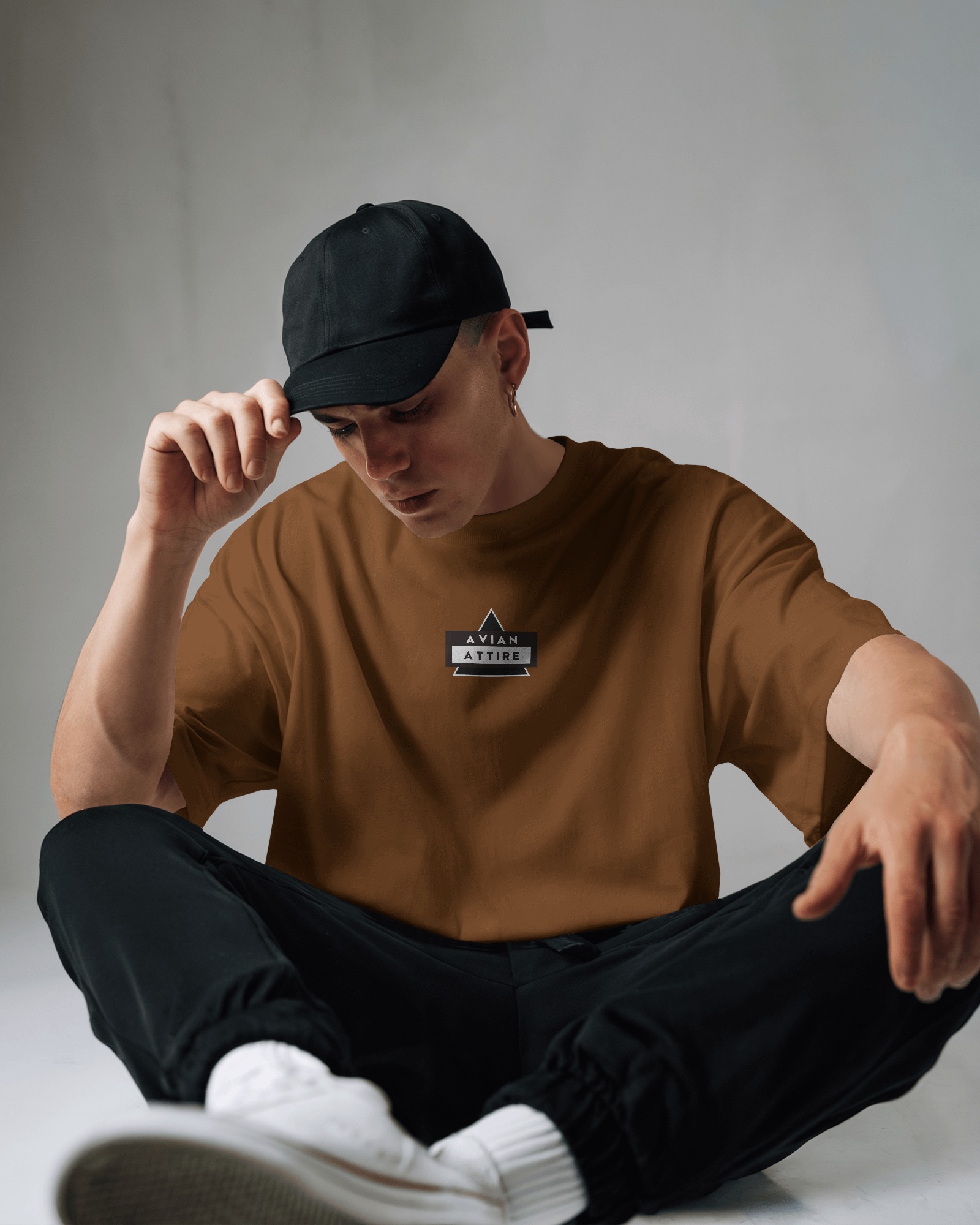 Brown Oversized Graphic T-Shirt – 230 GSM