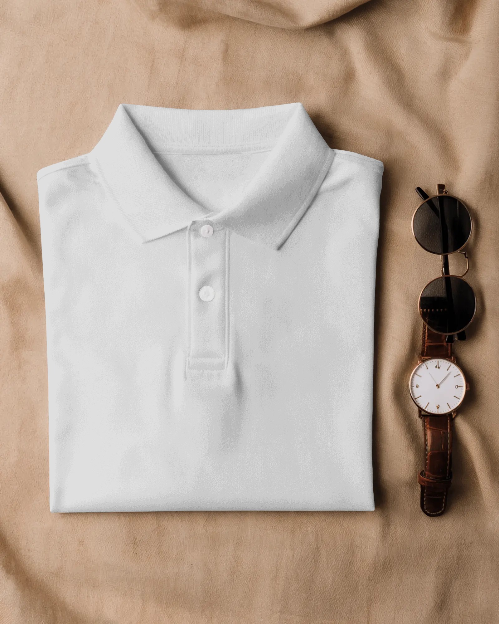 White Polo T-Shirt – 240 GSM | Premium Classic Fit