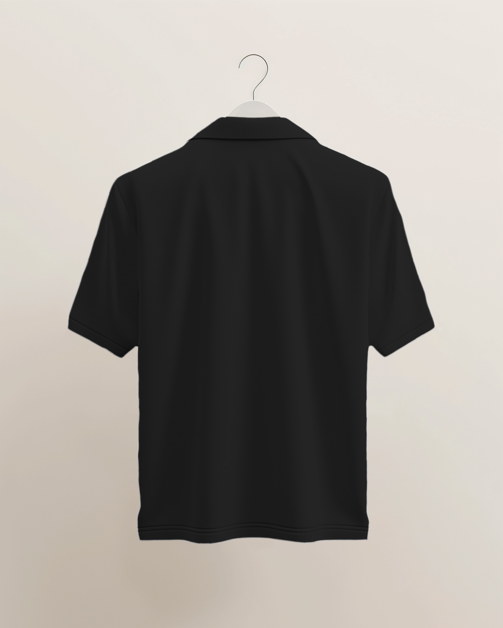 Black Polo T-Shirt – 240 GSM | Sleek & Premium Everyday Essential