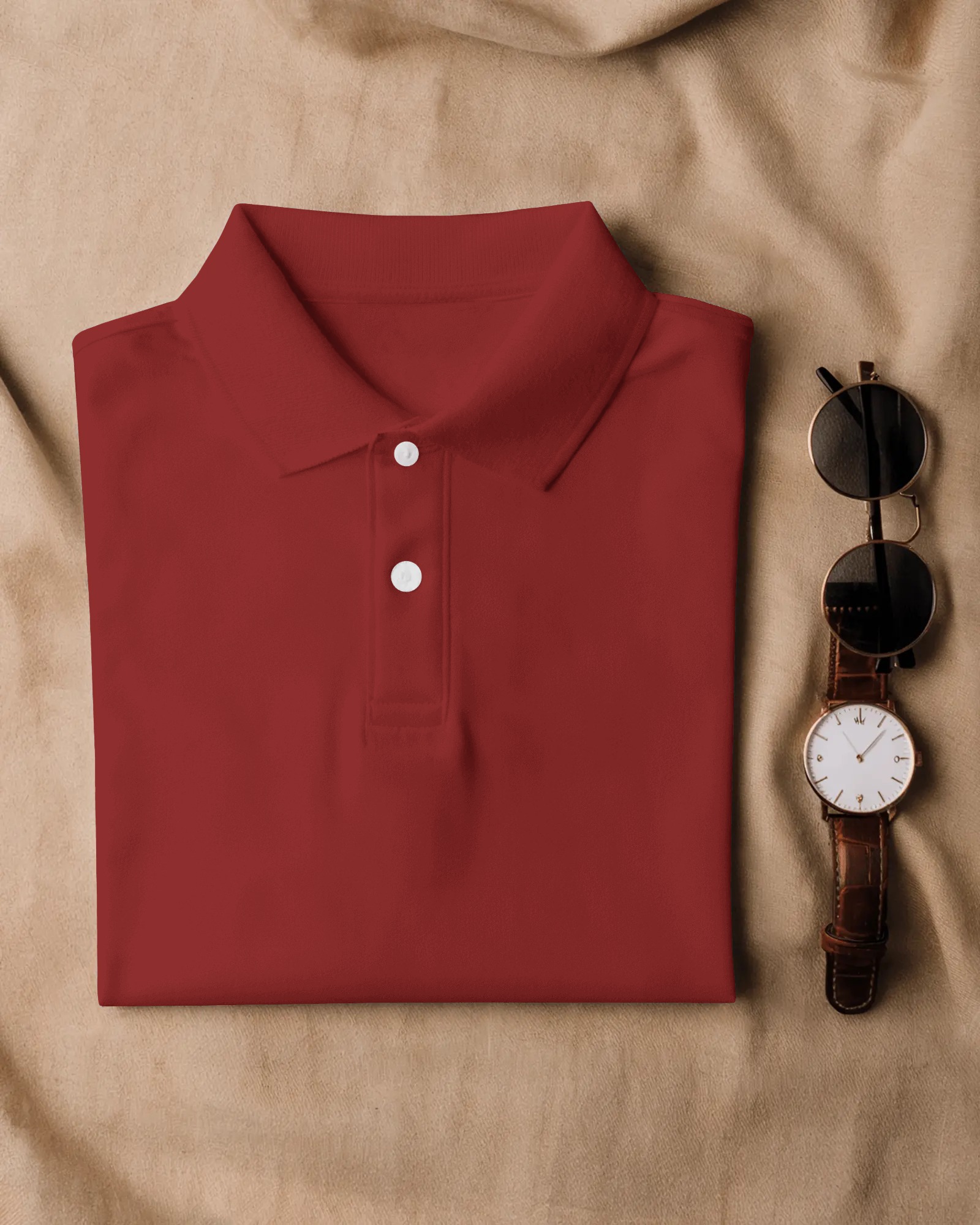 Maroon Polo T-Shirt – 240 GSM | Bold, Clean & Premium