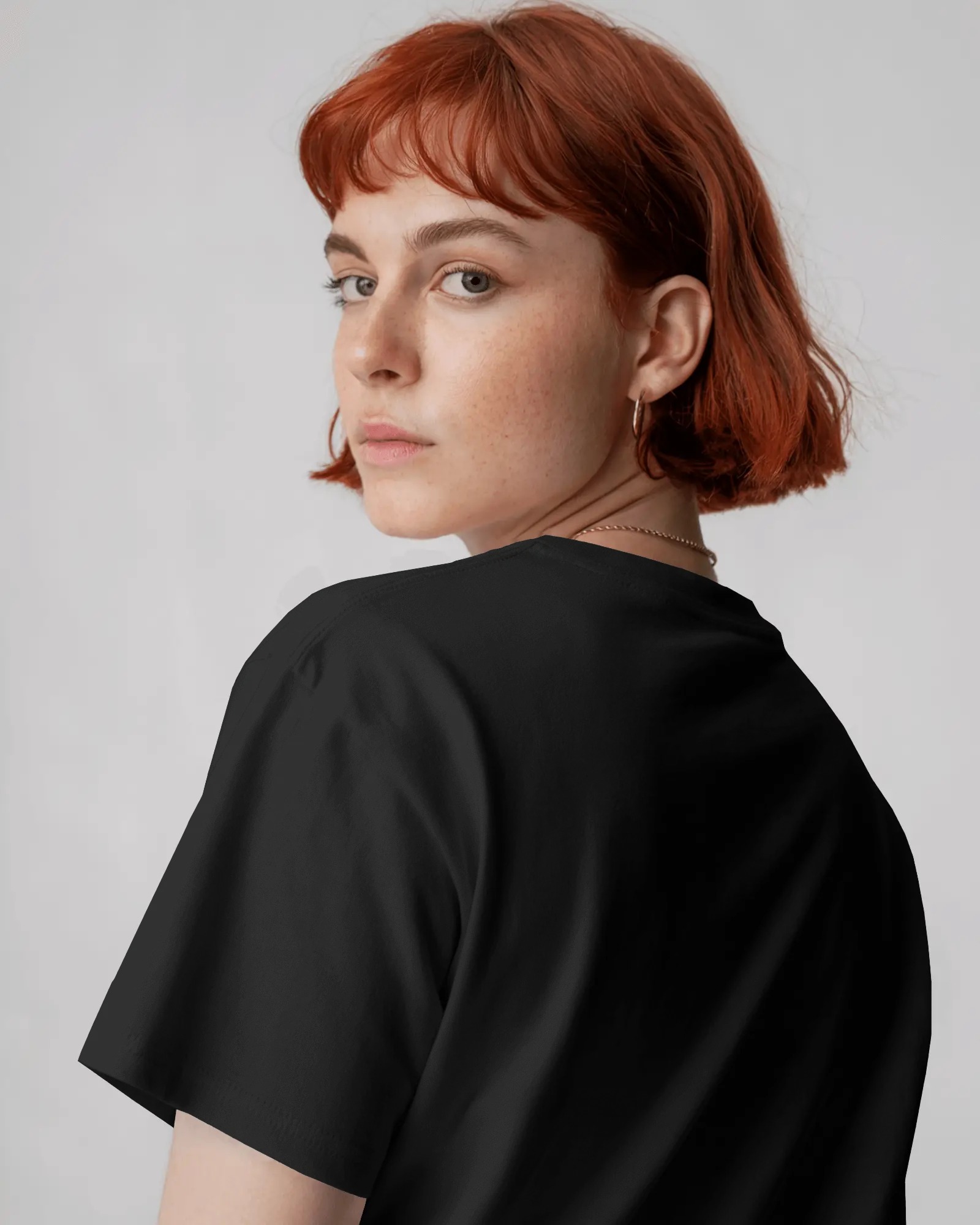 Black Oversized T-Shirt for Women – 200 GSM | Effortless & Essential