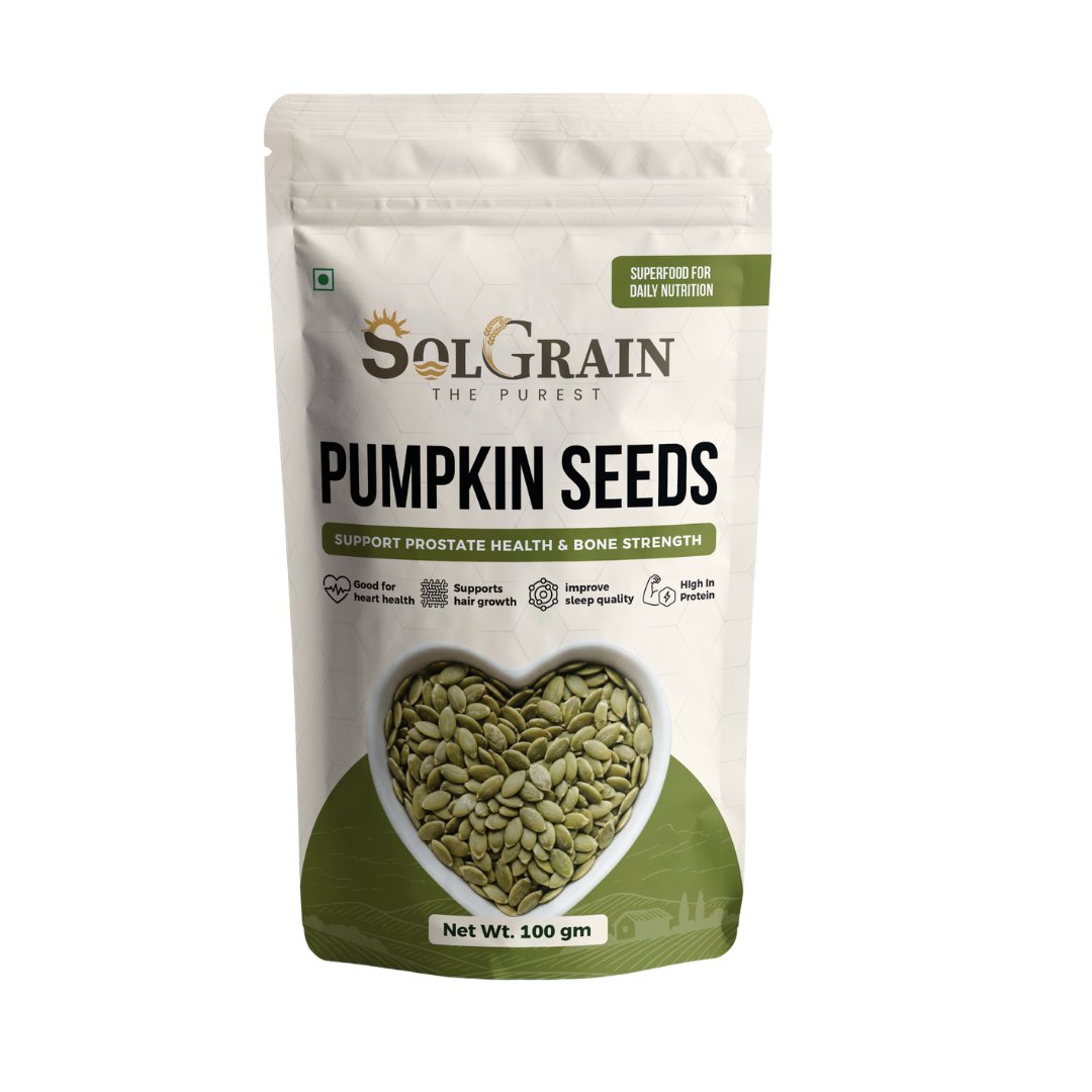 SOLGRAIN Raw Pumpkin Seeds for eating - 100 % Natural Protein & Fiber Rich/ Kaddu Ke Beej Pumpkin Seeds