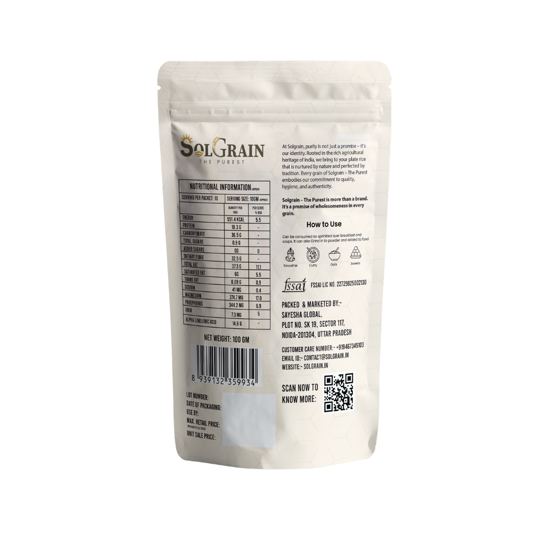 SOLGRAIN Flax Seeds for Weight Loss Rich in Protein, Fiber and Omega 3 with Healthy Heart Brown Flax Seeds