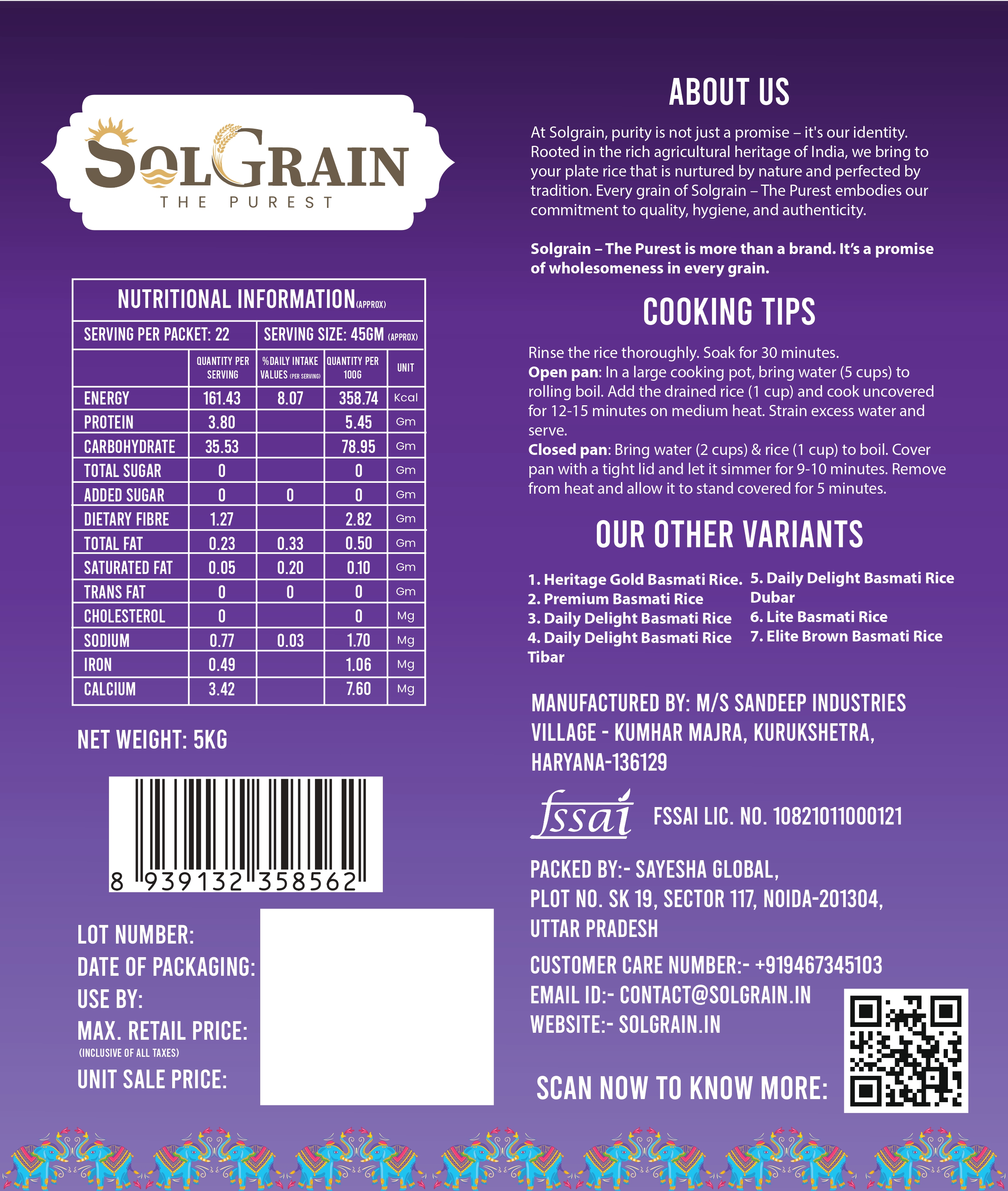 Solgrain Royal Biryani Basmati Rice