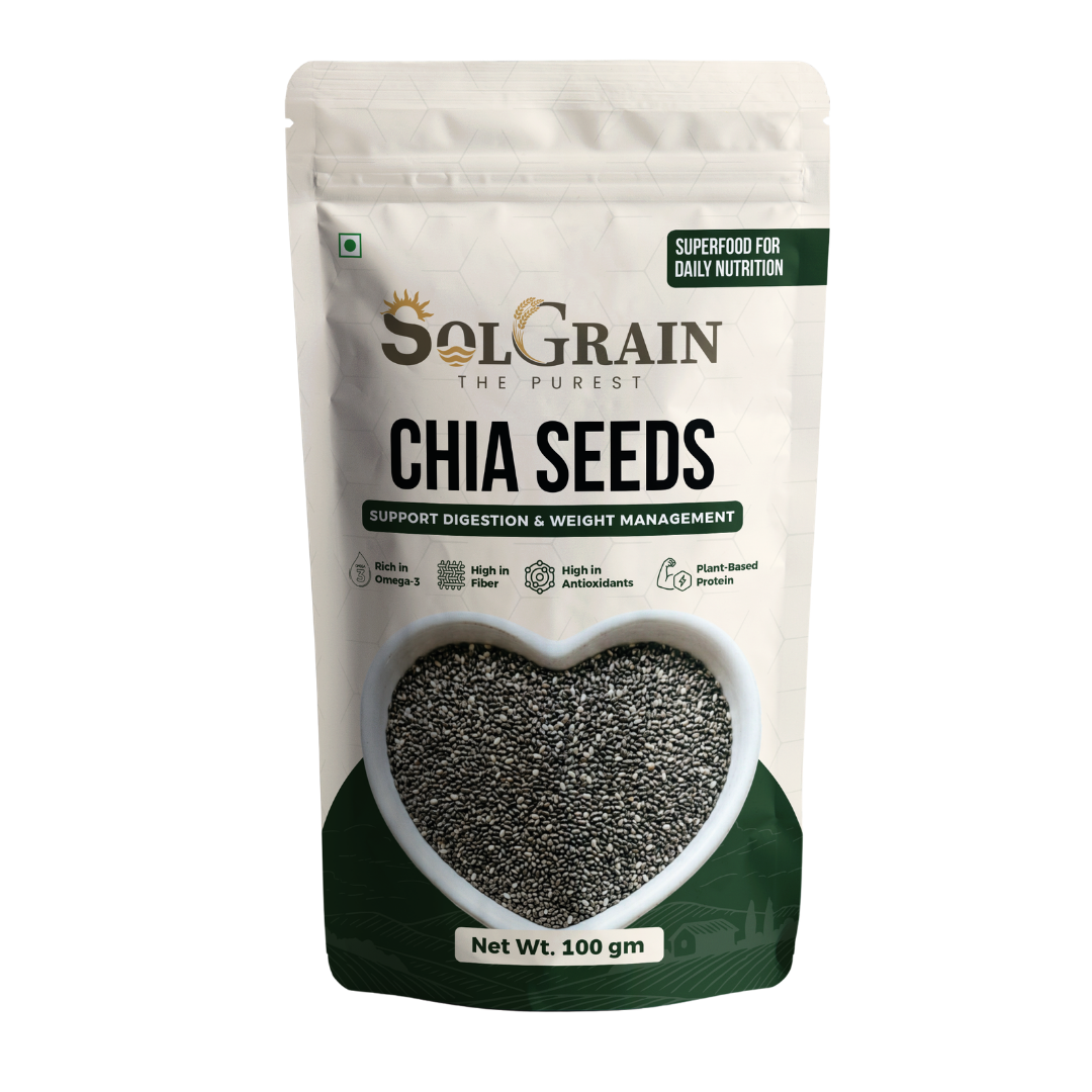 SOLGRAIN for Weight Loss with Omega 3 , Zinc and Fiber, Calcium Rich Chia Seeds