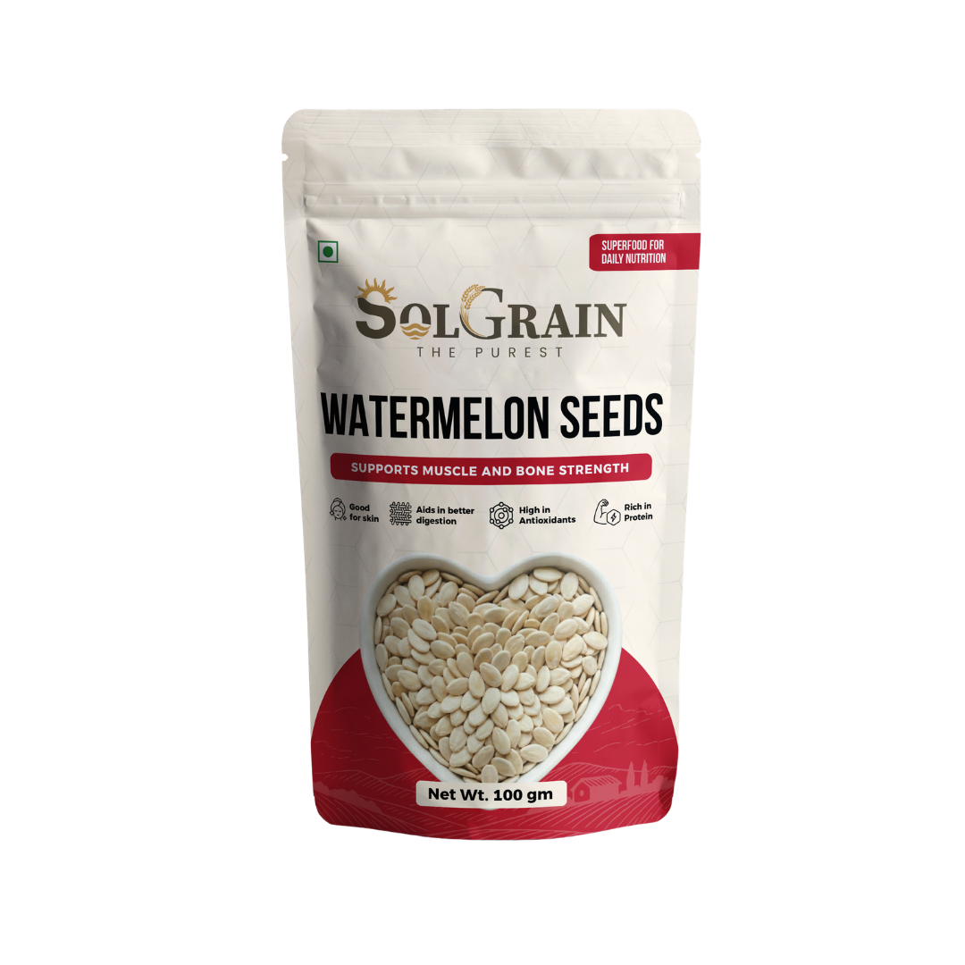 SOLGRAIN Raw Watermelon Seeds | Mega Crunch | Tarbuj Magaj | 100% Natural Watermelon Seeds