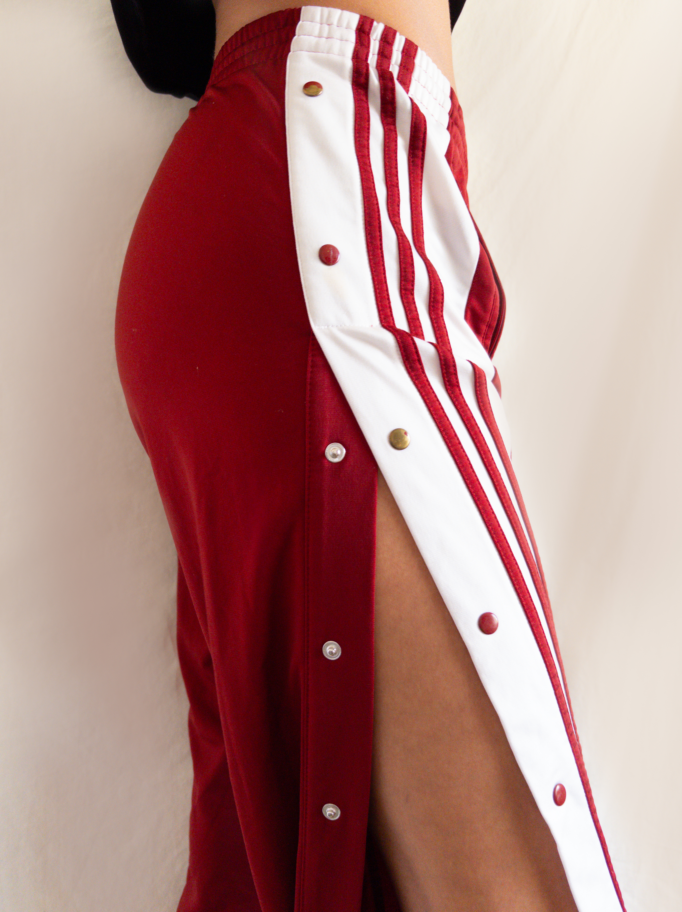 Carmine Red Adidas Track Pants