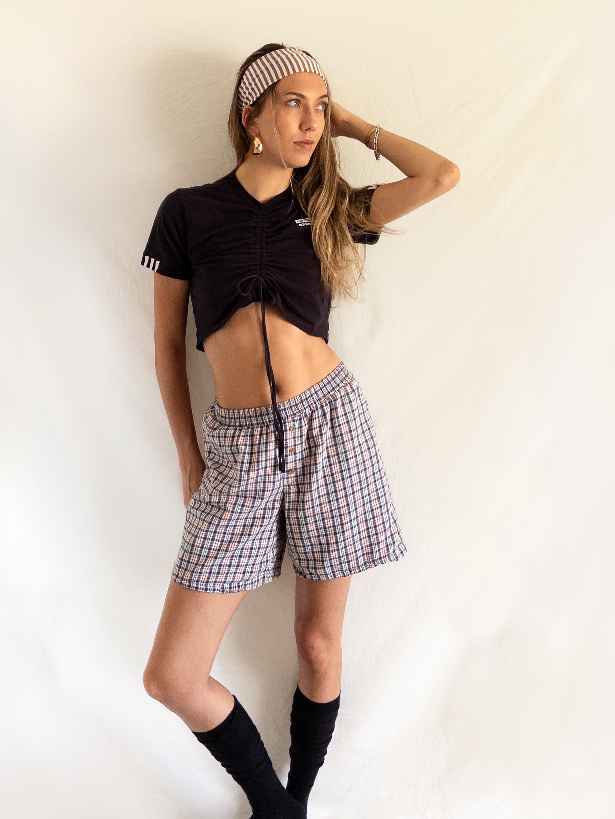 Adjustable Adidas Crop Tee