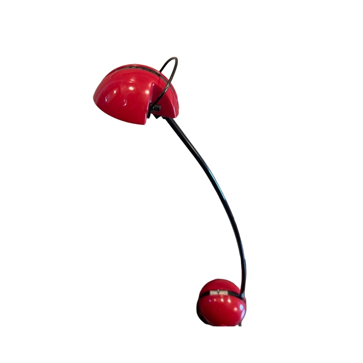 Rare VALENTI LUCE RED ALINA Adjustable Table Lamp by ISAO HOSOE Italy 70s